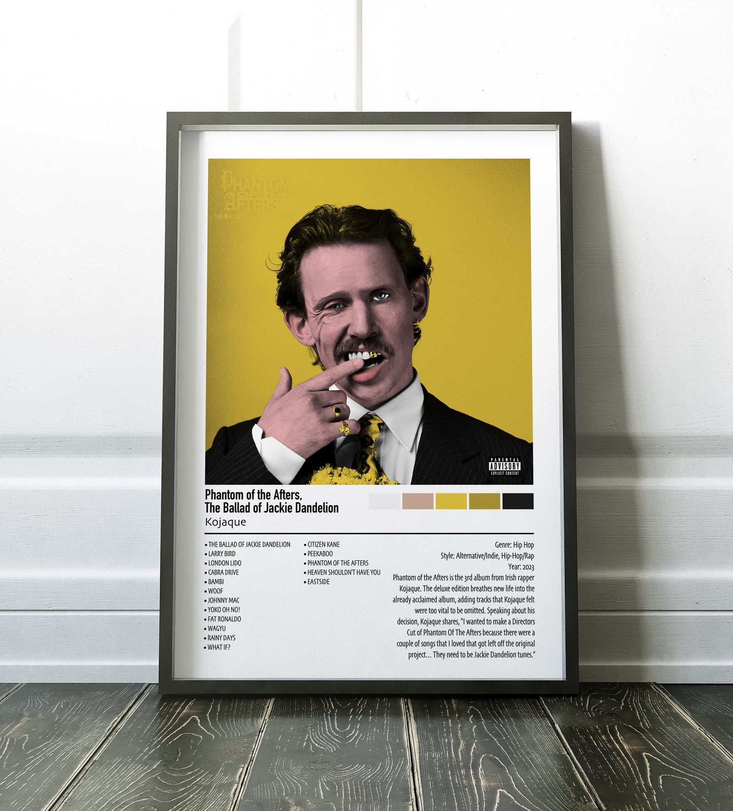 Kojaque | Phantom of the Afters. The Ballad of Jackie Dandelion | Custom Album Cover Poster Print