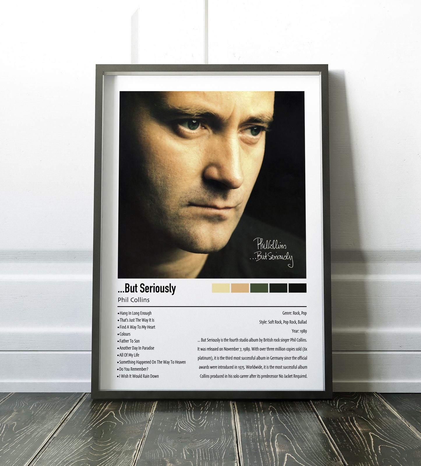 Phil Collins | ...But Seriously | Custom Album Cover Poster Print