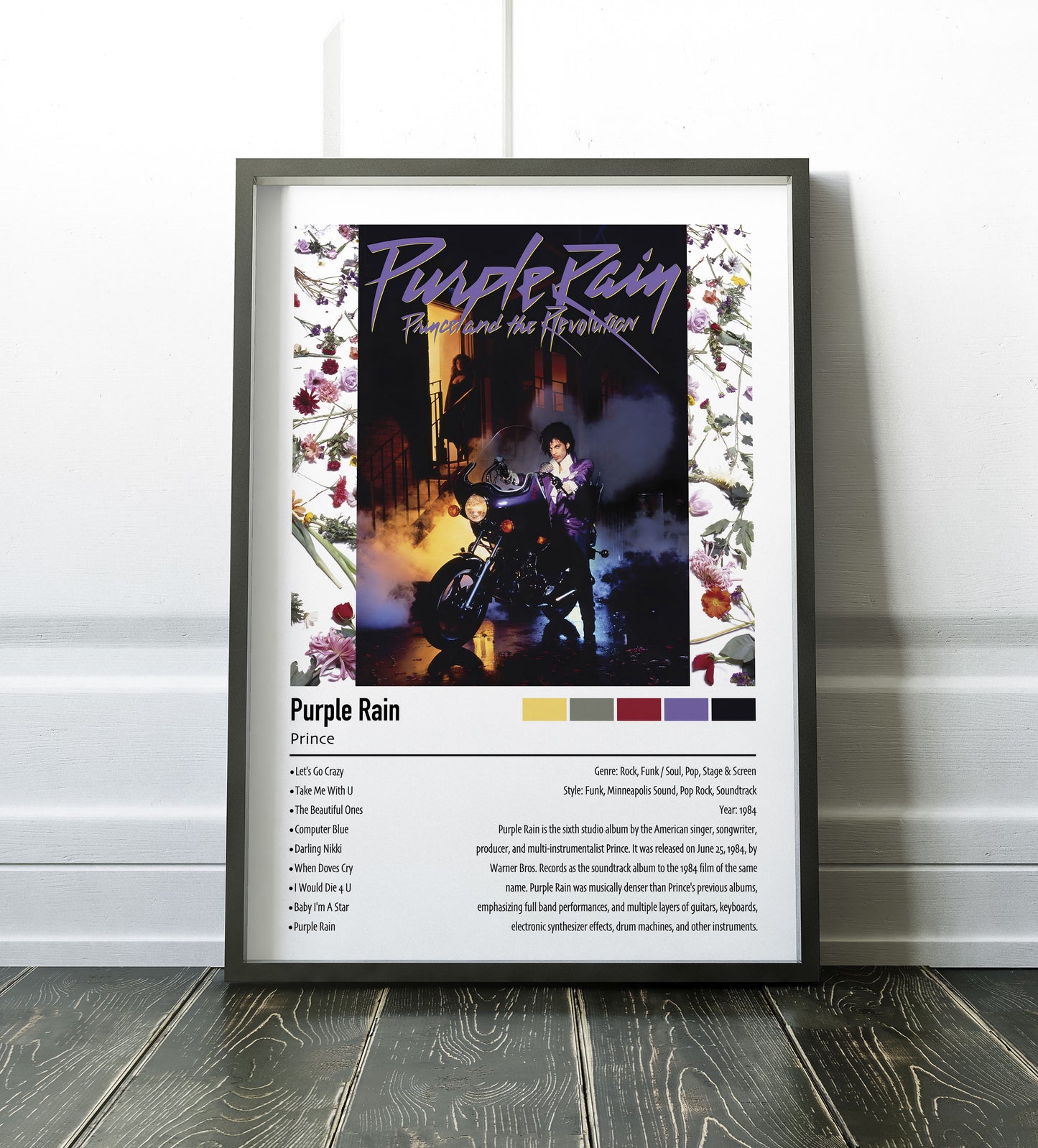 Prince | Purple Rain | Custom Album Cover Poster Print