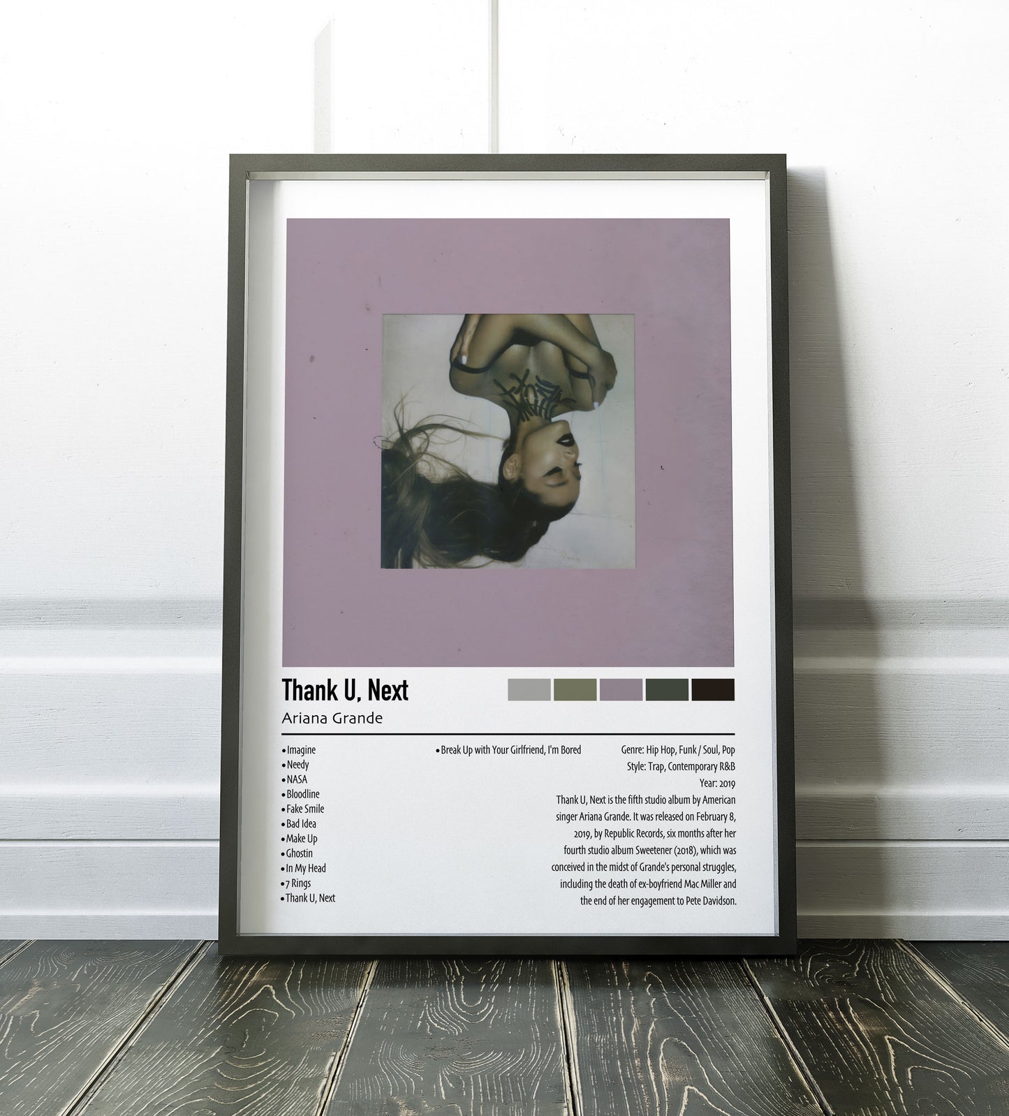 Ariana Grande | Thank U, Next | Custom Album Cover Poster Print
