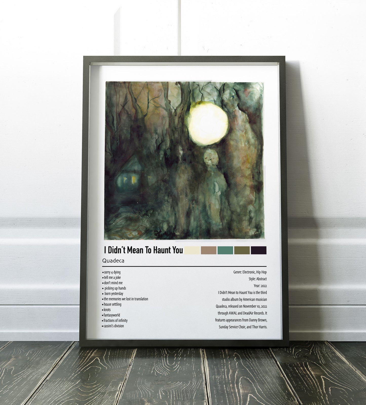 Quadeca | I Didn't Mean To Haunt You | Custom Album Cover Poster Print