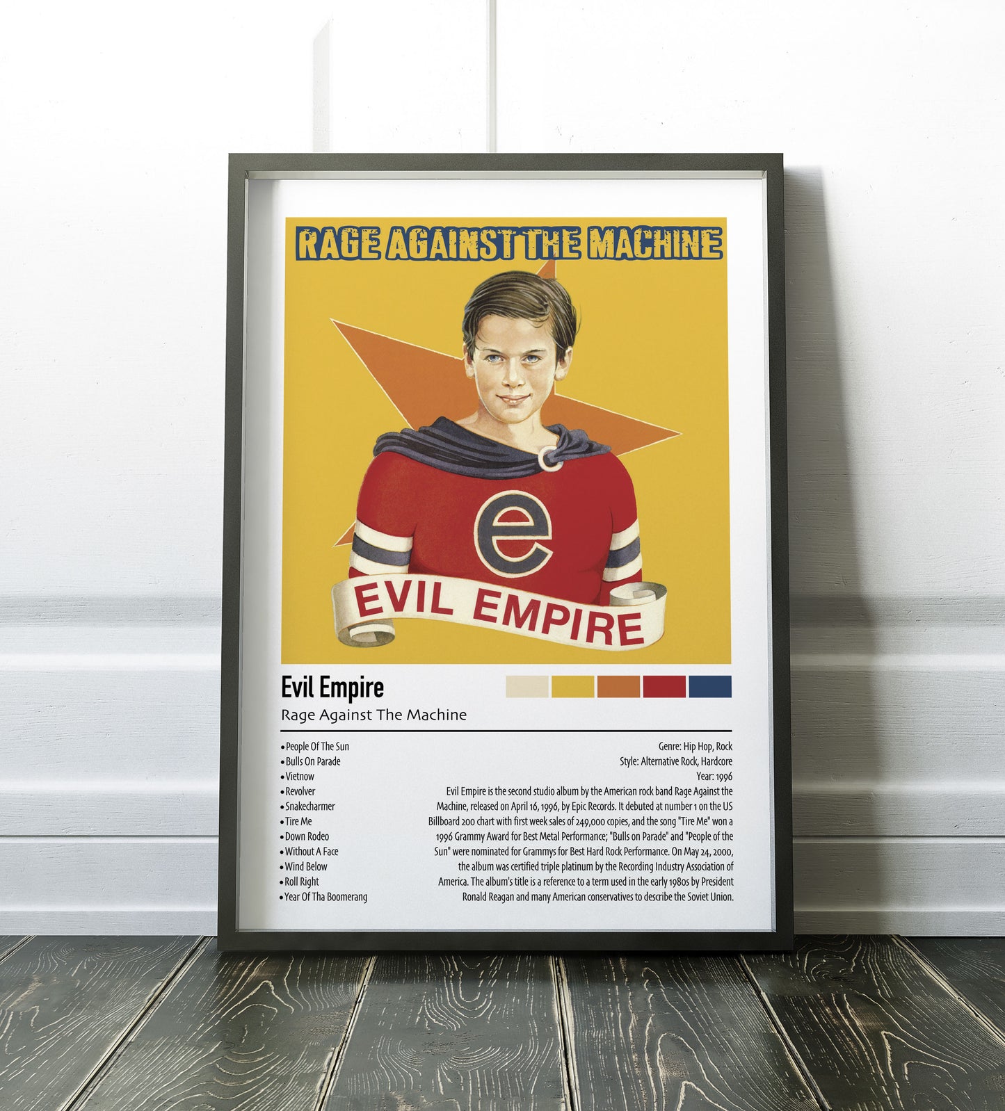 Rage Against The Machine | Evil Empire | Custom Album Cover Poster Print