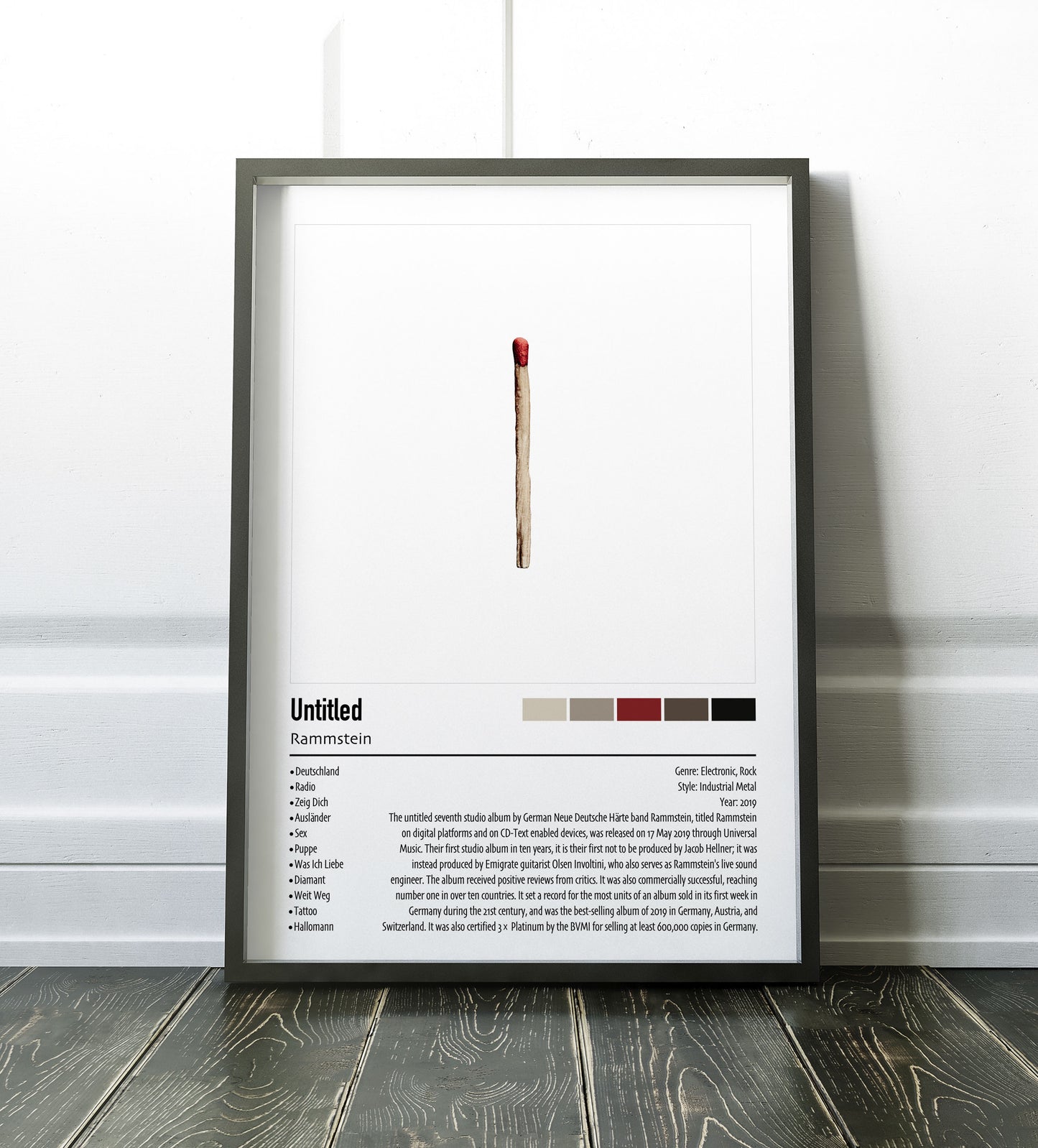 Rammstein | Untitled | Custom Album Cover Poster Print