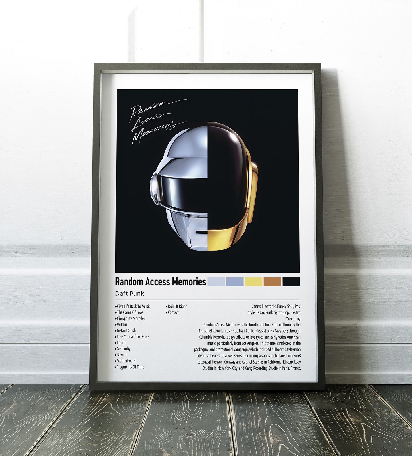 Daft Punk | Random Access Memories | Custom Album Cover Poster Print
