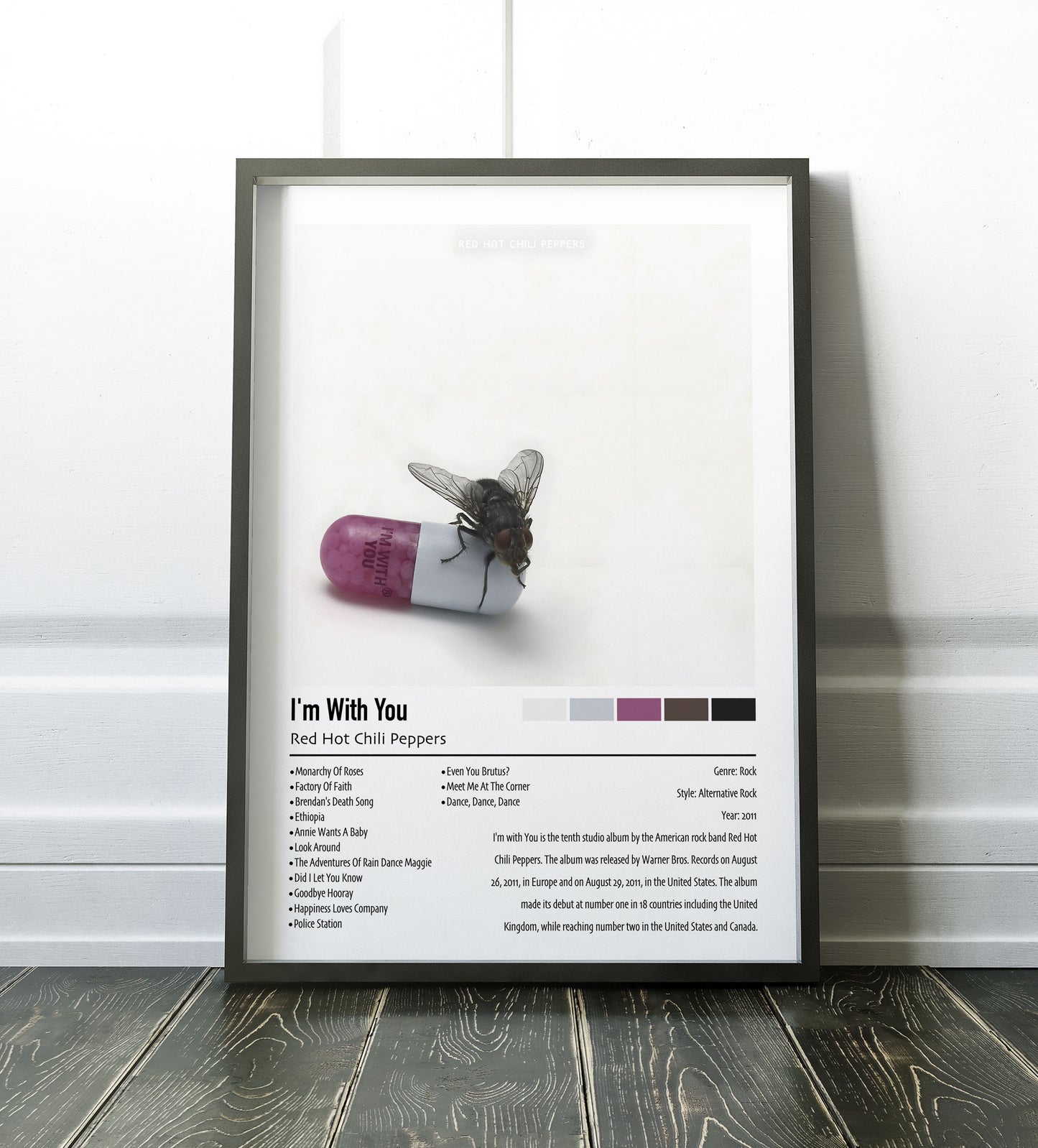 Red Hot Chili Peppers | I'm With You | Custom Album Cover Poster Print