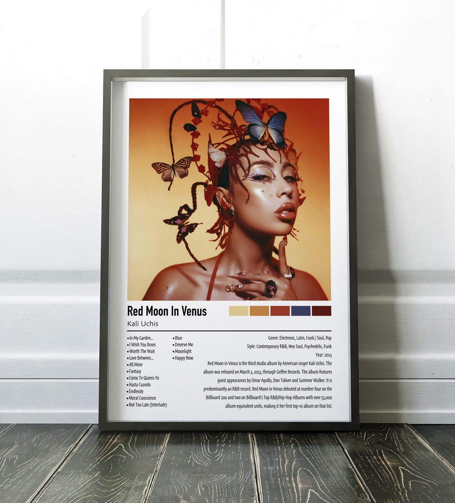 Kali Uchis | Red Moon In Venus | Custom Album Cover Poster Print