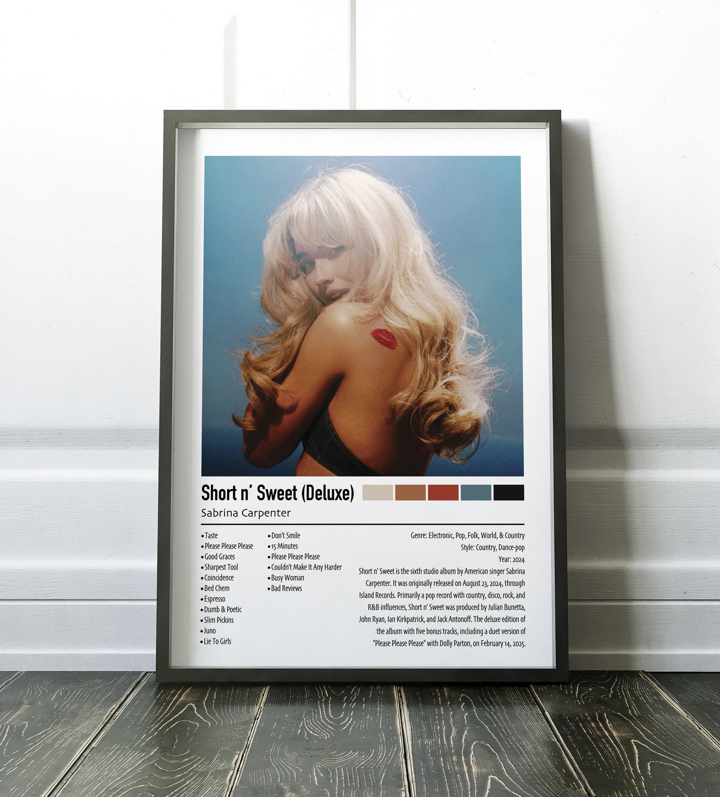 Sabrina Carpenter | Short n' Sweet (Deluxe) | Custom Album Cover Poster Print
