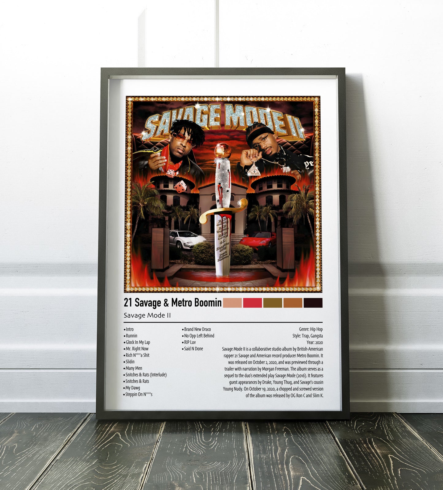 21 Savage & Metro Boomin | Savage Mode II | Custom Album Cover Poster Print