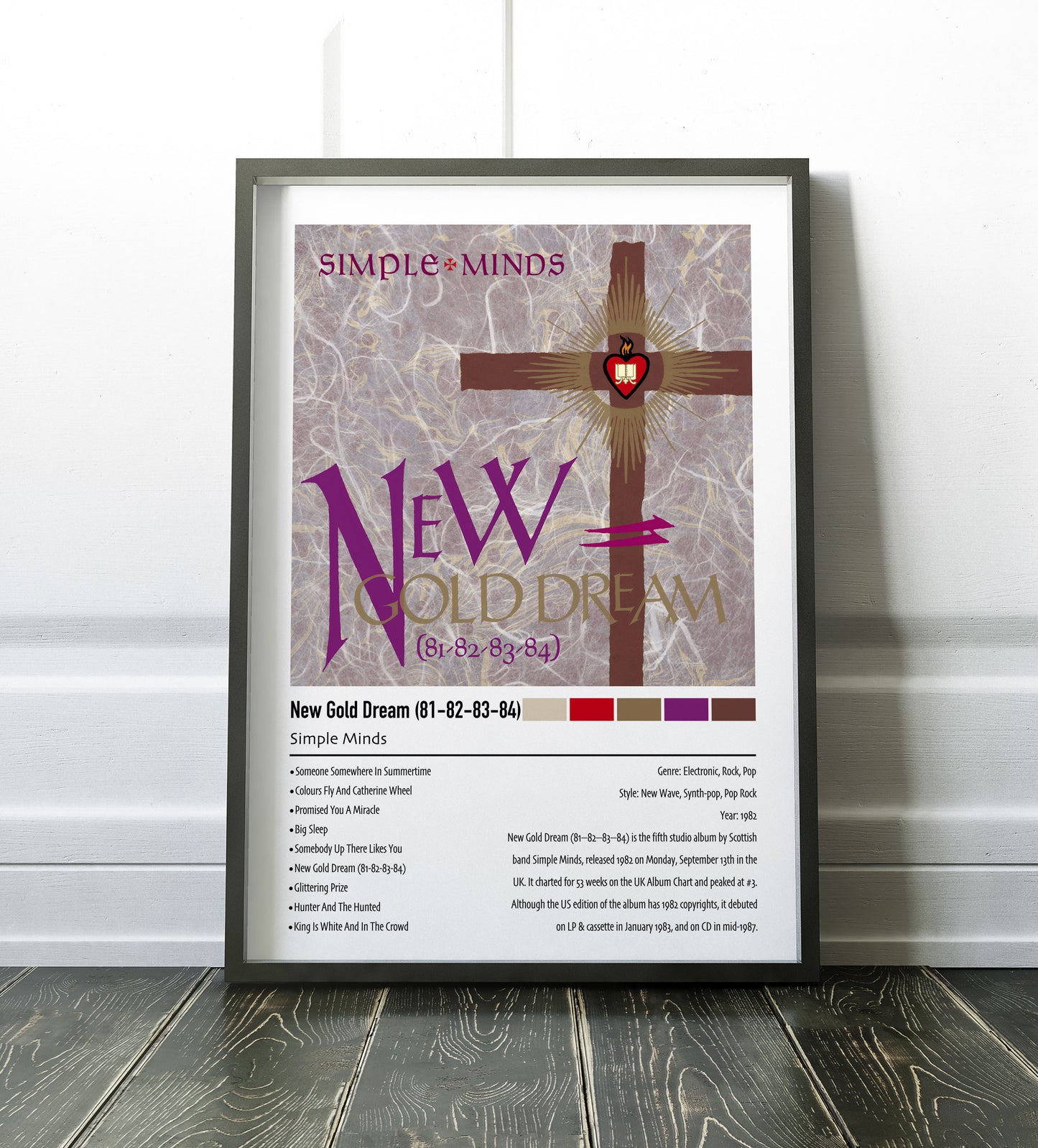 Simple Minds | New Gold Dream (81-82-83-84) | Custom Album Cover Poster Print
