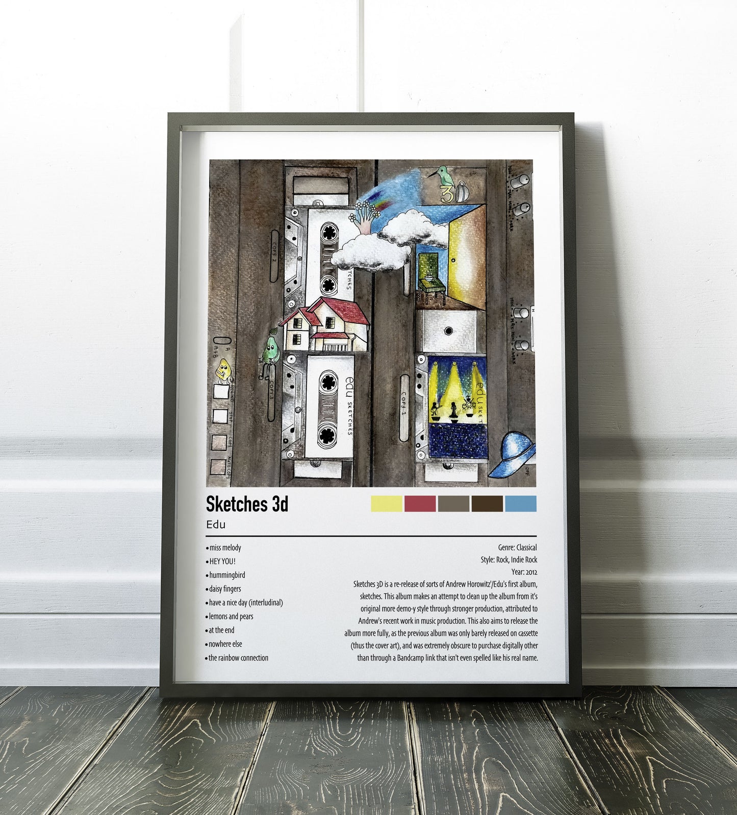 Edu | Sketches 3d | Custom Album Cover Poster Print