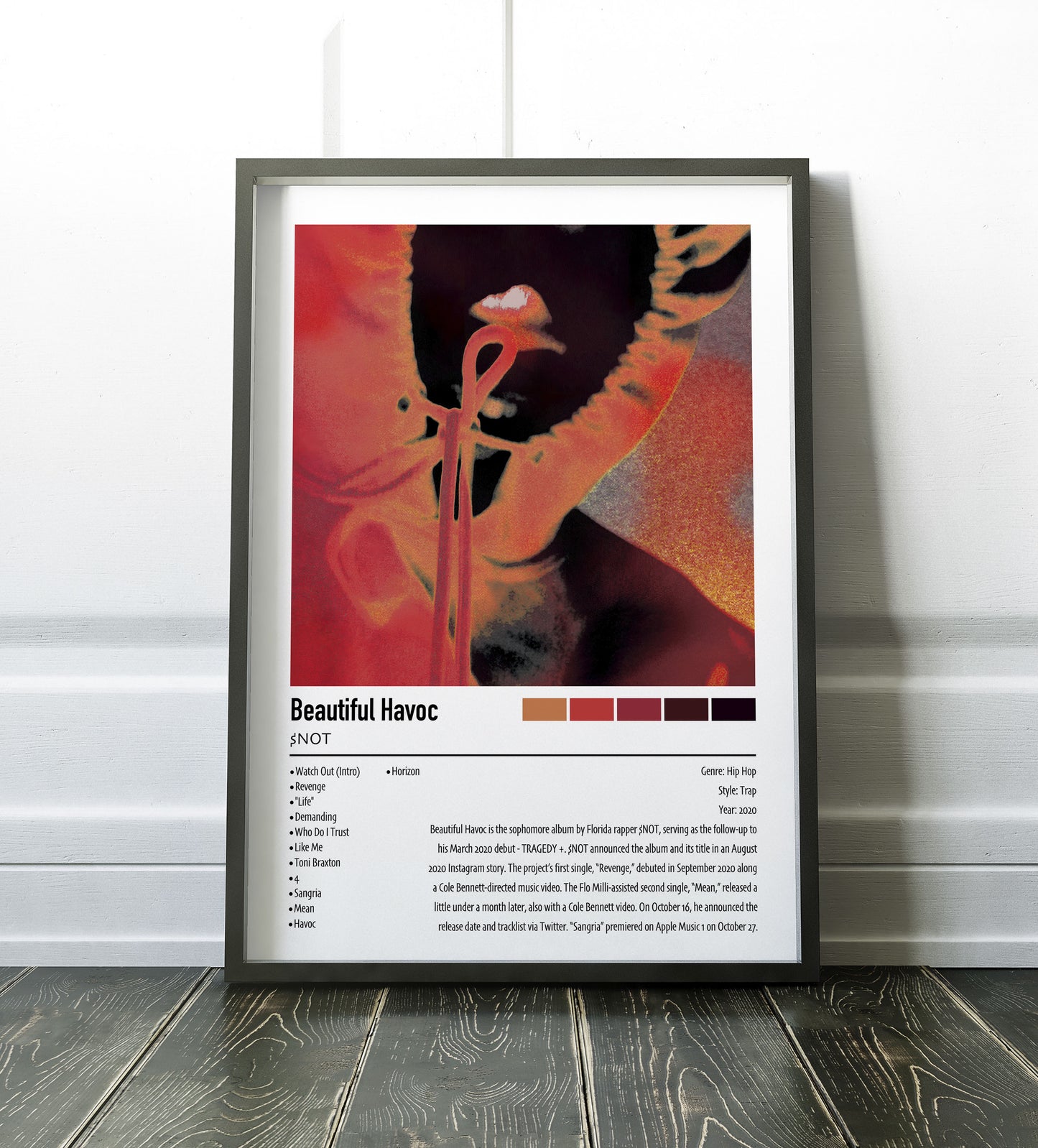 $not | Beautiful Havoc | Custom Album Cover Poster Print