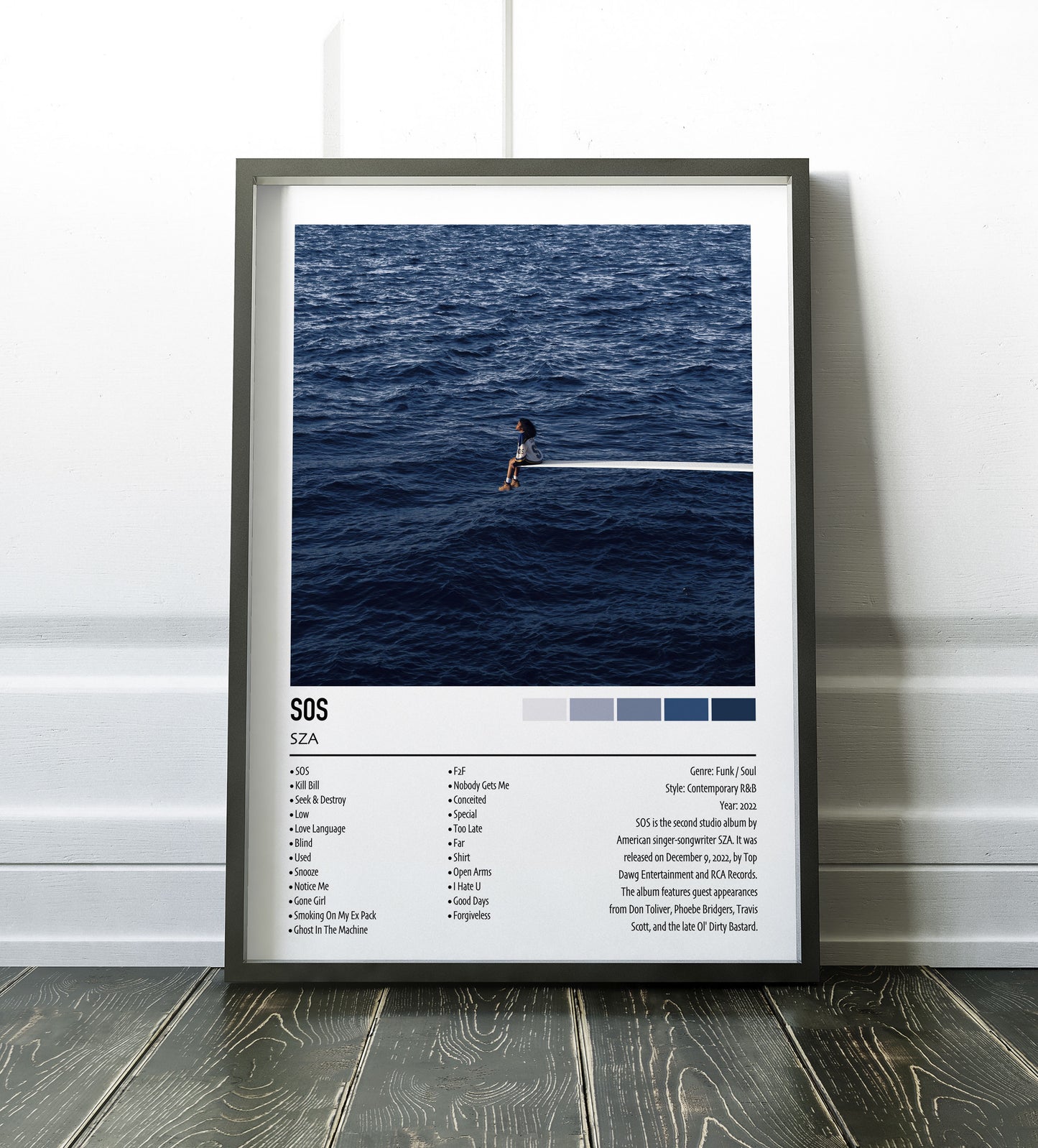 SZA | SOS | Custom Album Cover Poster Print