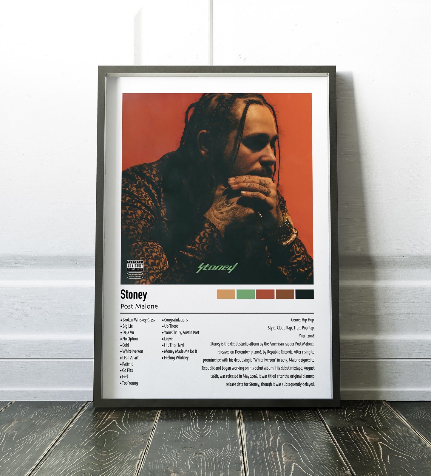 Post Malone | Stoney | Custom Album Cover Poster Print