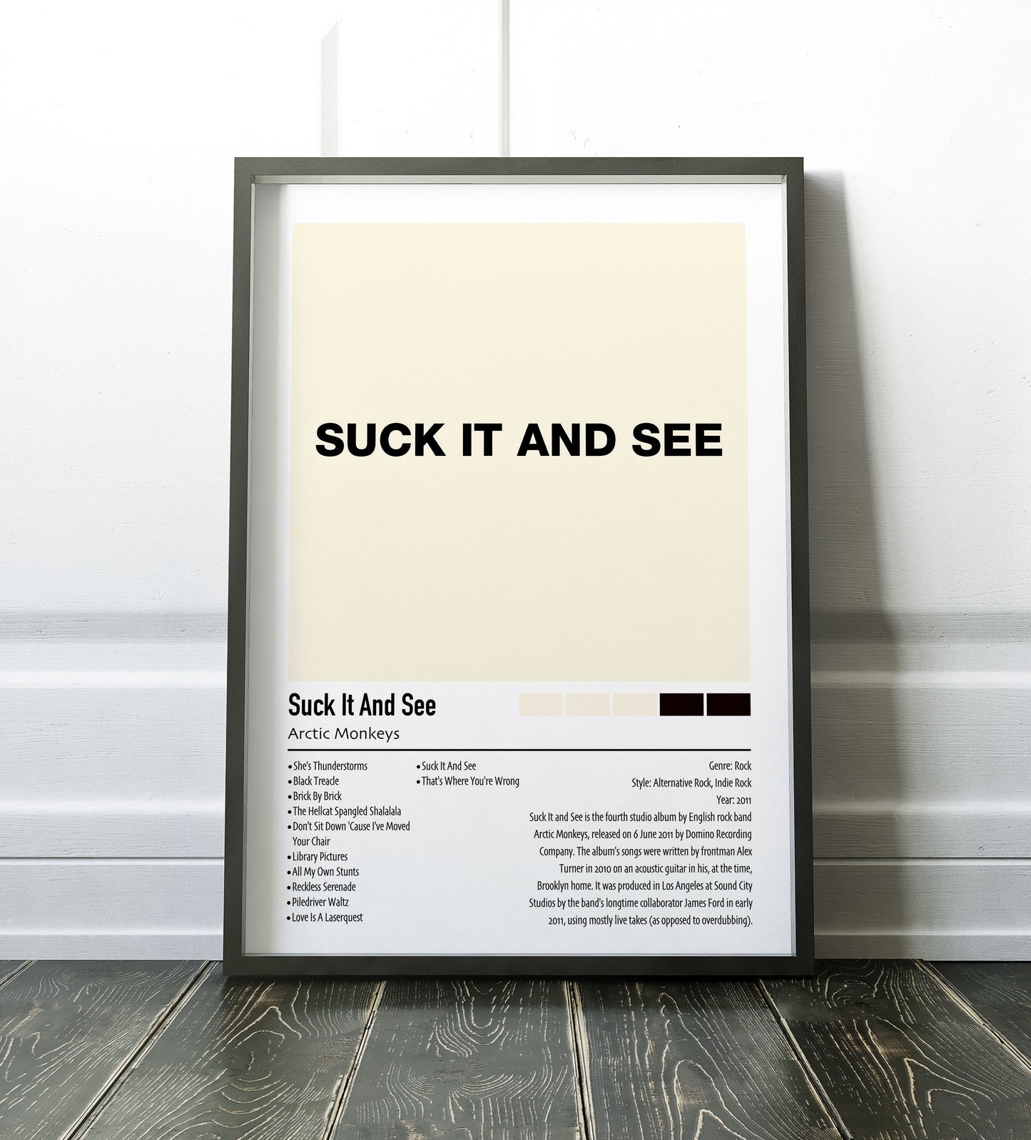 Arctic Monkeys | Suck It And See | Custom Album Cover Poster Print