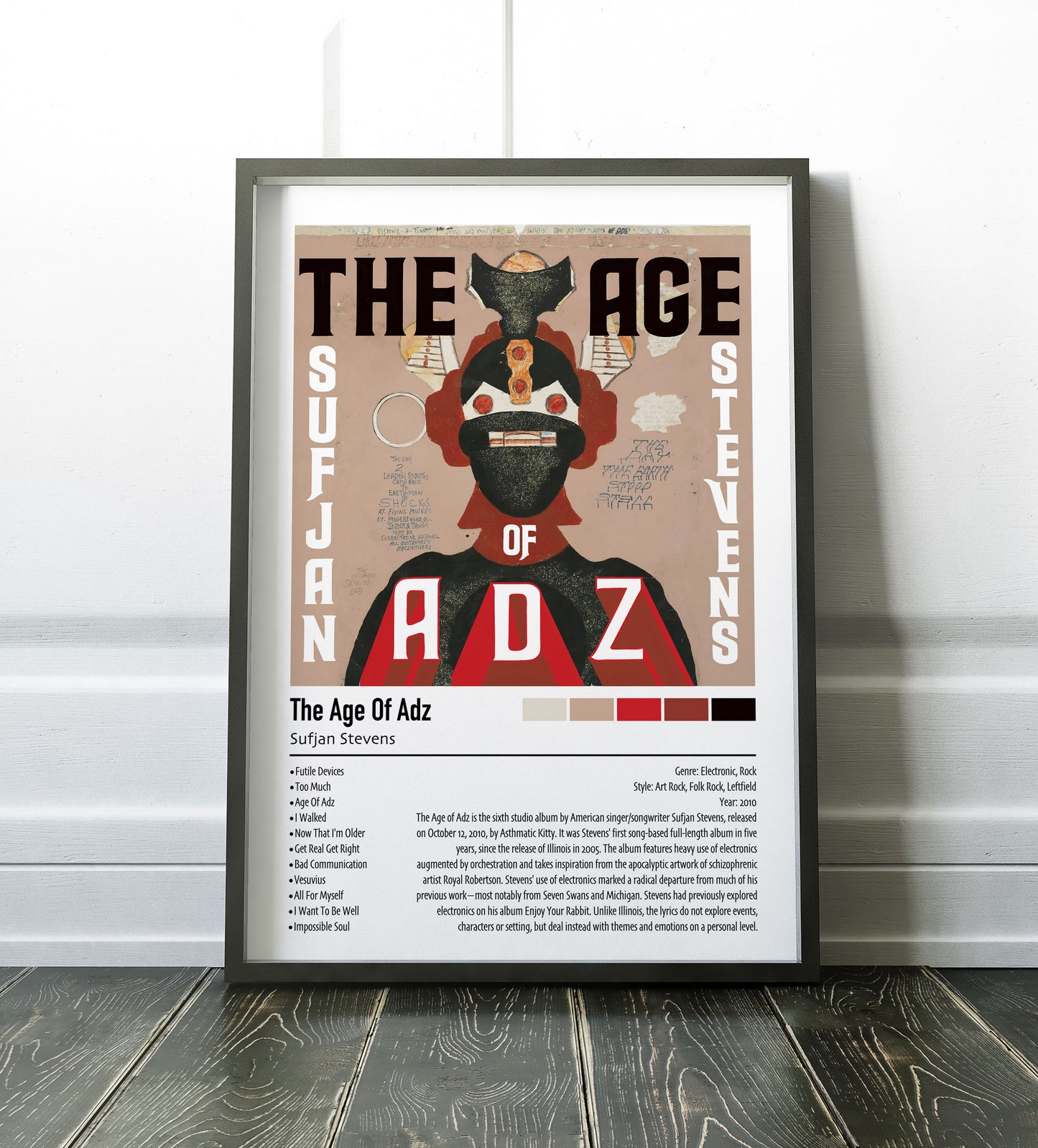 Adz Sufjan | The Age Of Adz | Custom Album Cover Poster Print