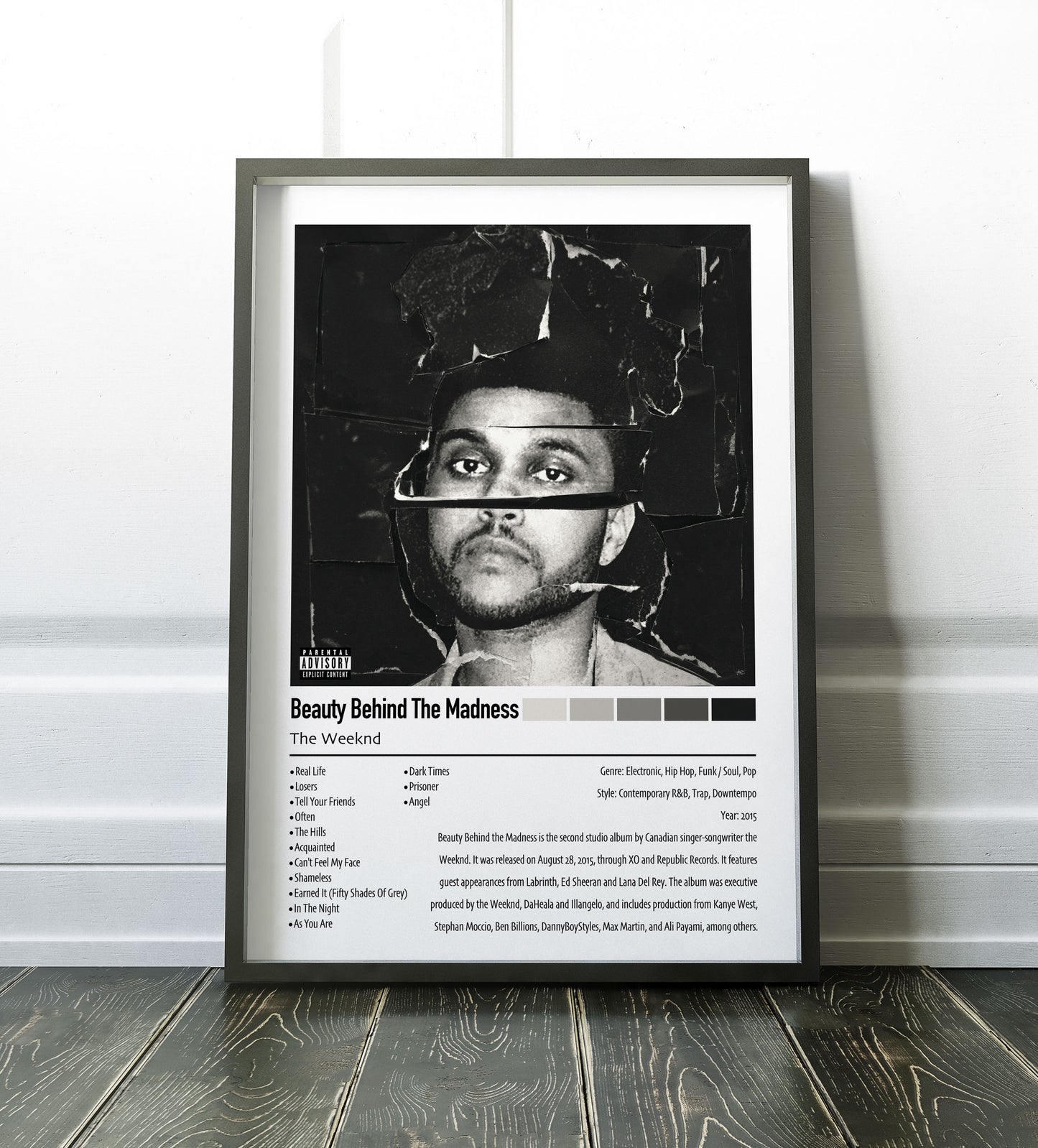 The Weeknd | Beauty Behind The Madness | Custom Album Cover Poster Print