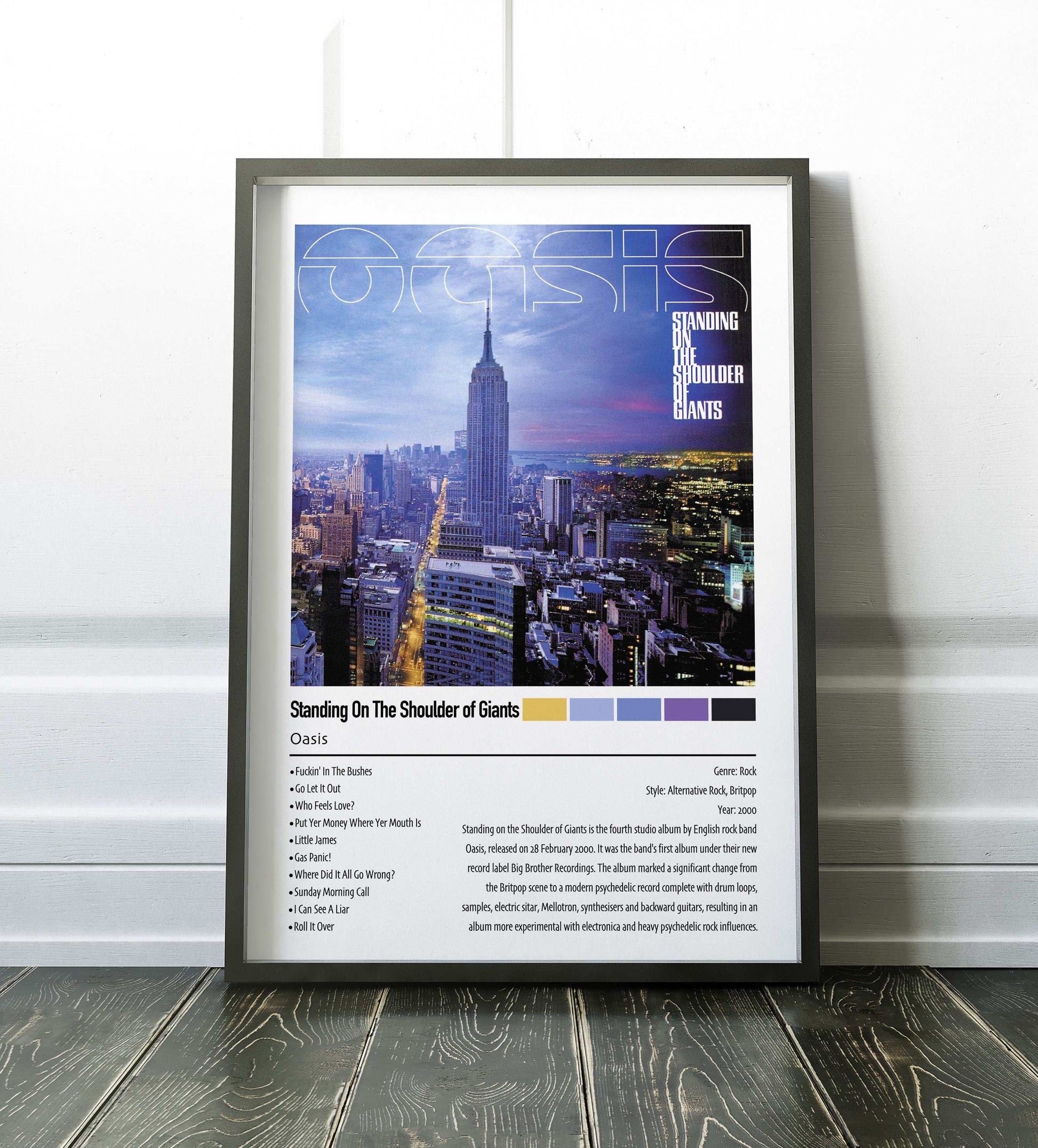 Oasis | Standing On The Shoulder of Giants | Custom Album Cover Poster Print