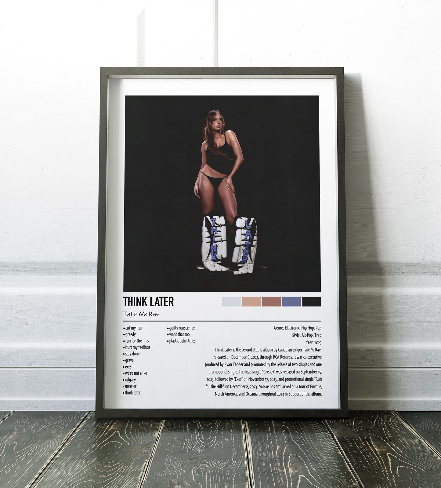 Tate McRae | Think Later | Custom Album Cover Poster Print