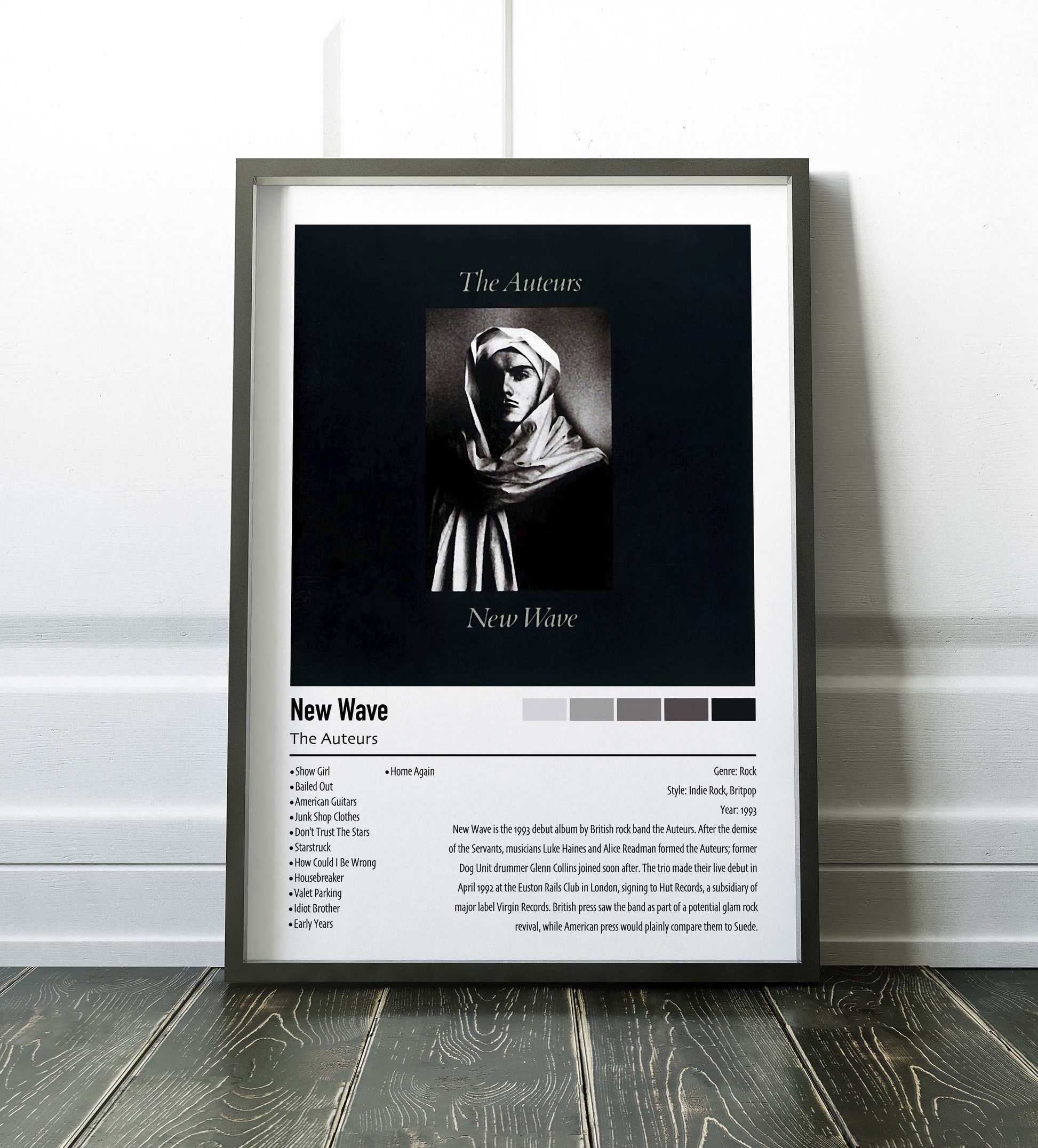 The Auteurs | New Wave | Custom Album Cover Poster Print