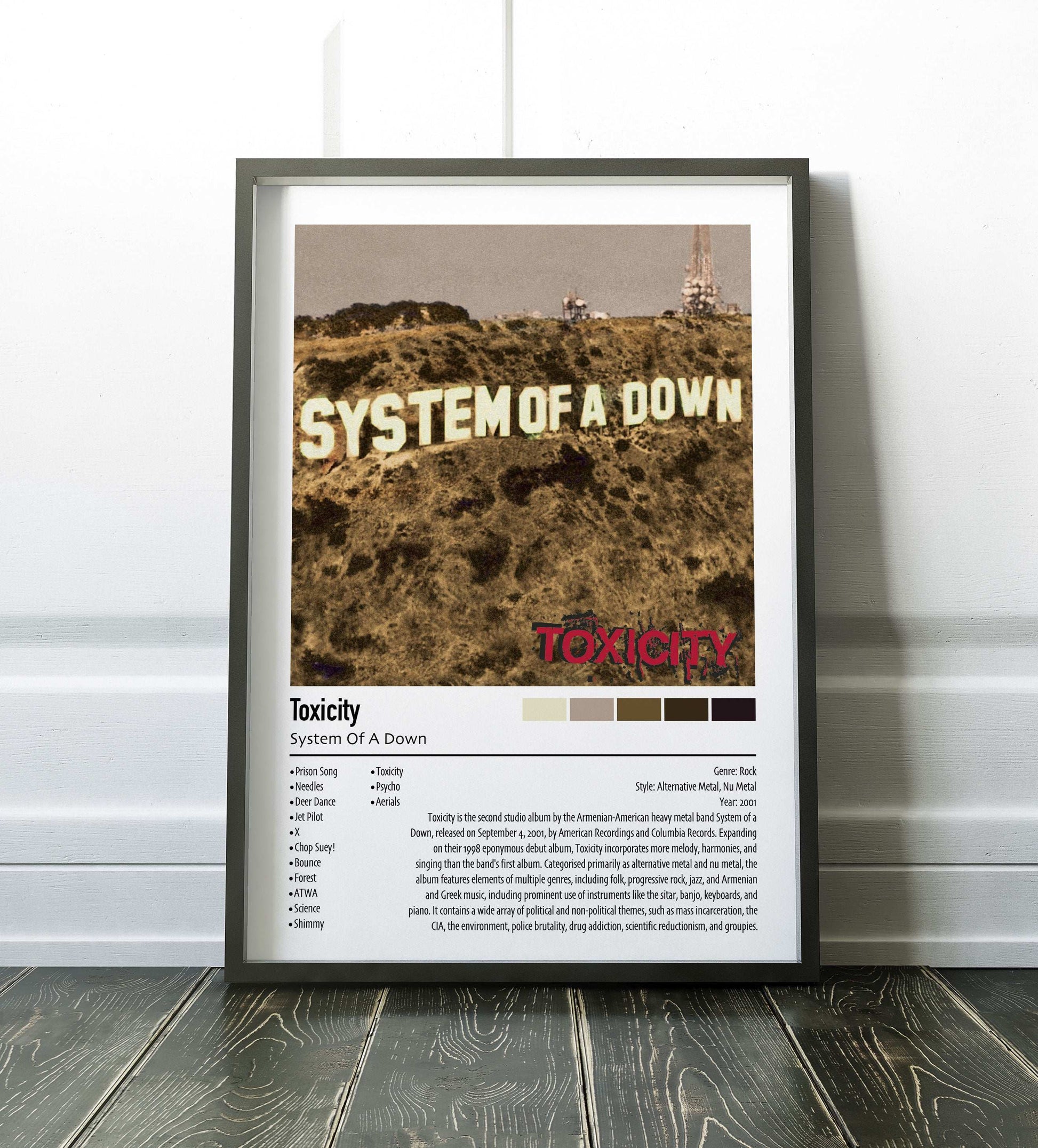 System Of A Down | Toxicity | Custom Album Cover Poster Print