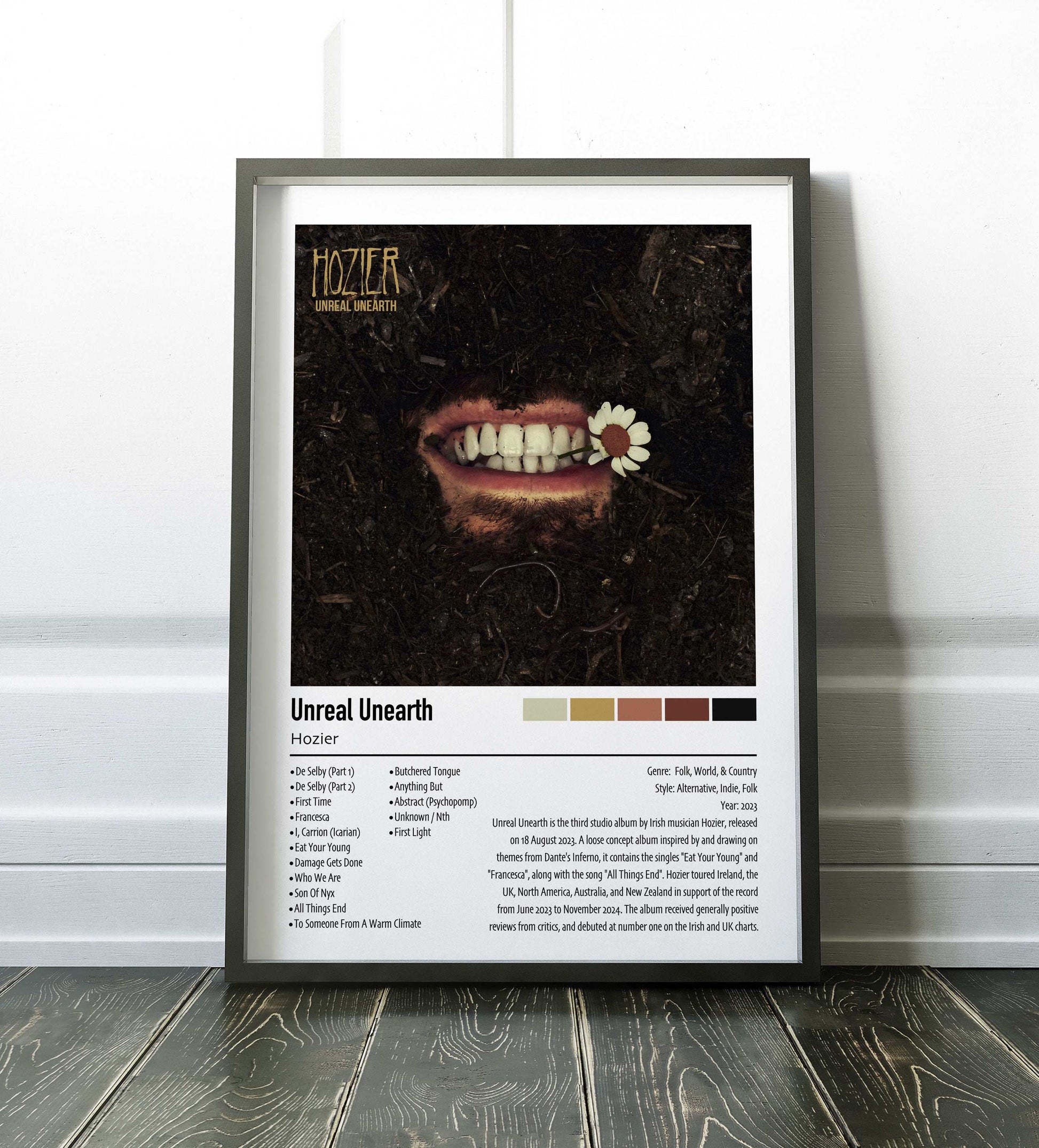 Hozier | Unreal Unearth | Custom Album Cover Poster Print