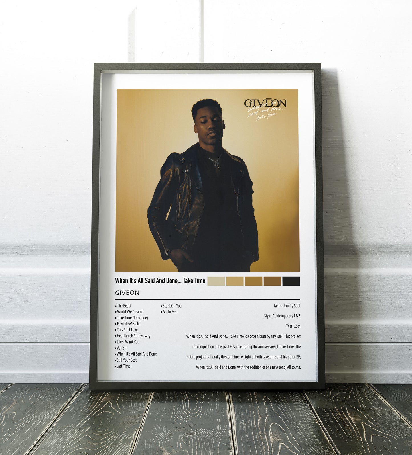 GIVEON | When It's All Said And Done.. Take Time | Custom Album Cover Poster Print
