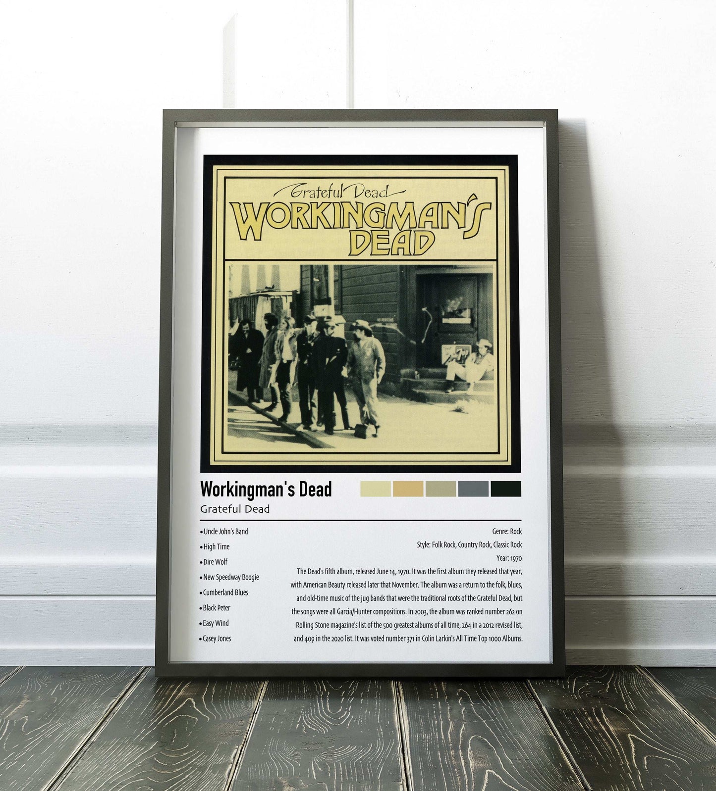 Grateful Dead | Workingman's Dead | Custom Album Cover Poster Print
