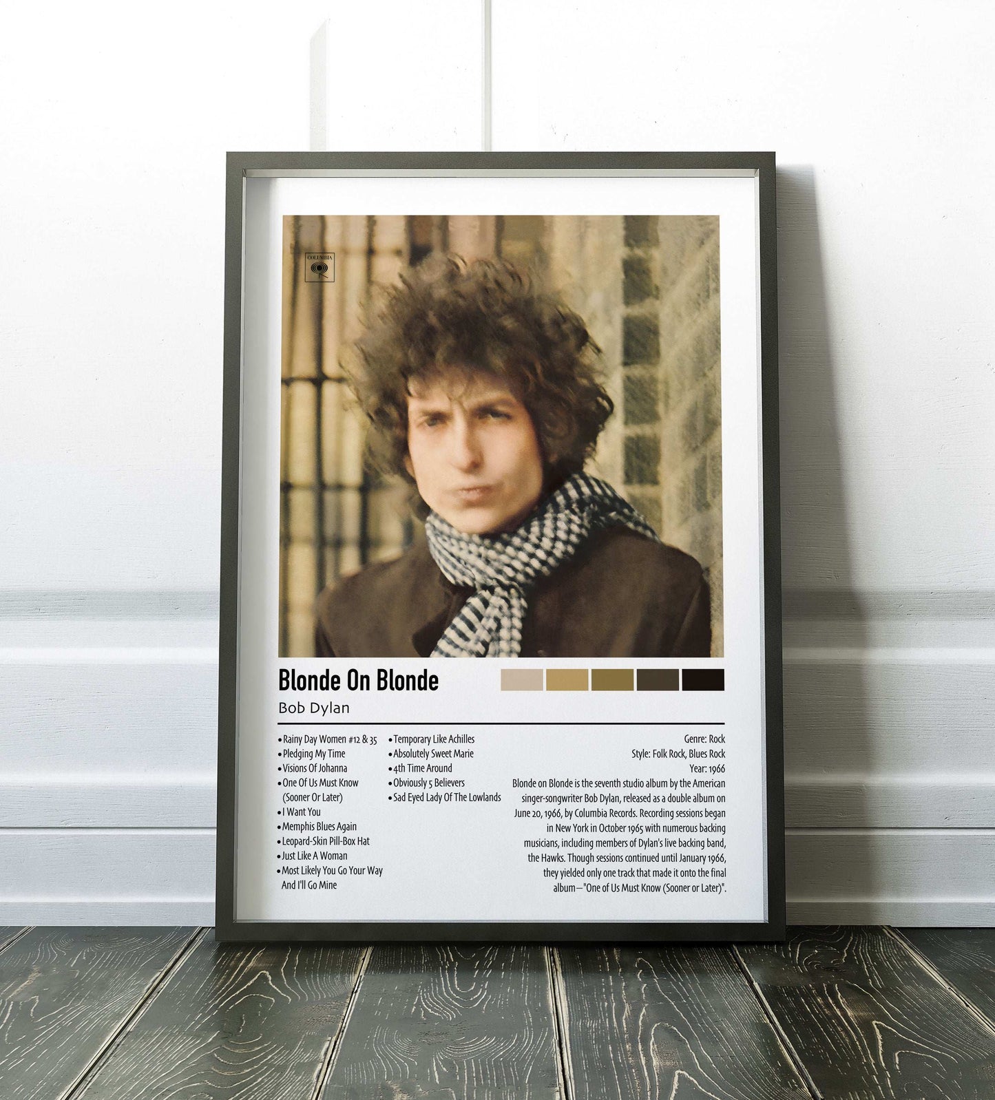 Bob Dylan | Blonde On Blonde | Custom Album Cover Poster Print