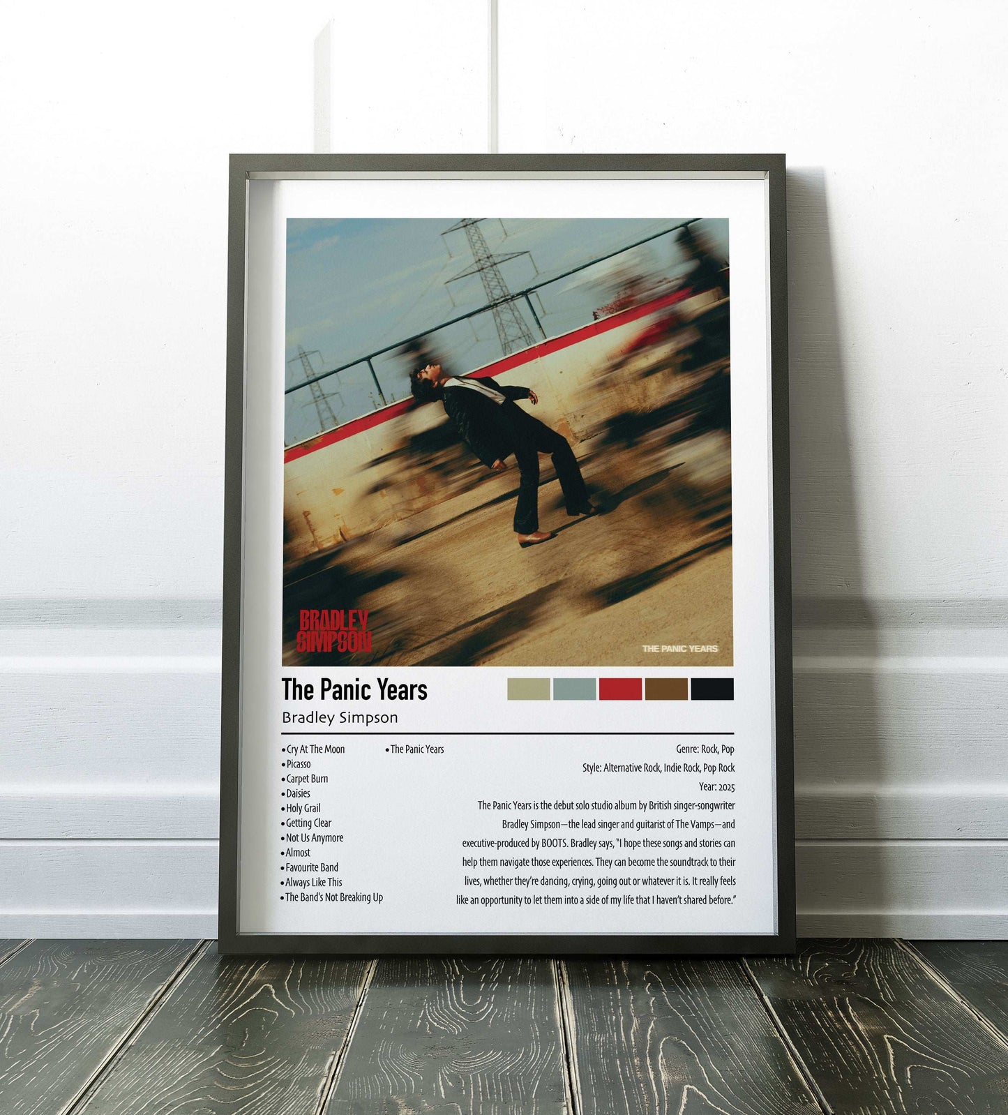 Bradley Simpson | The Panic Years | Custom Album Cover Poster Print