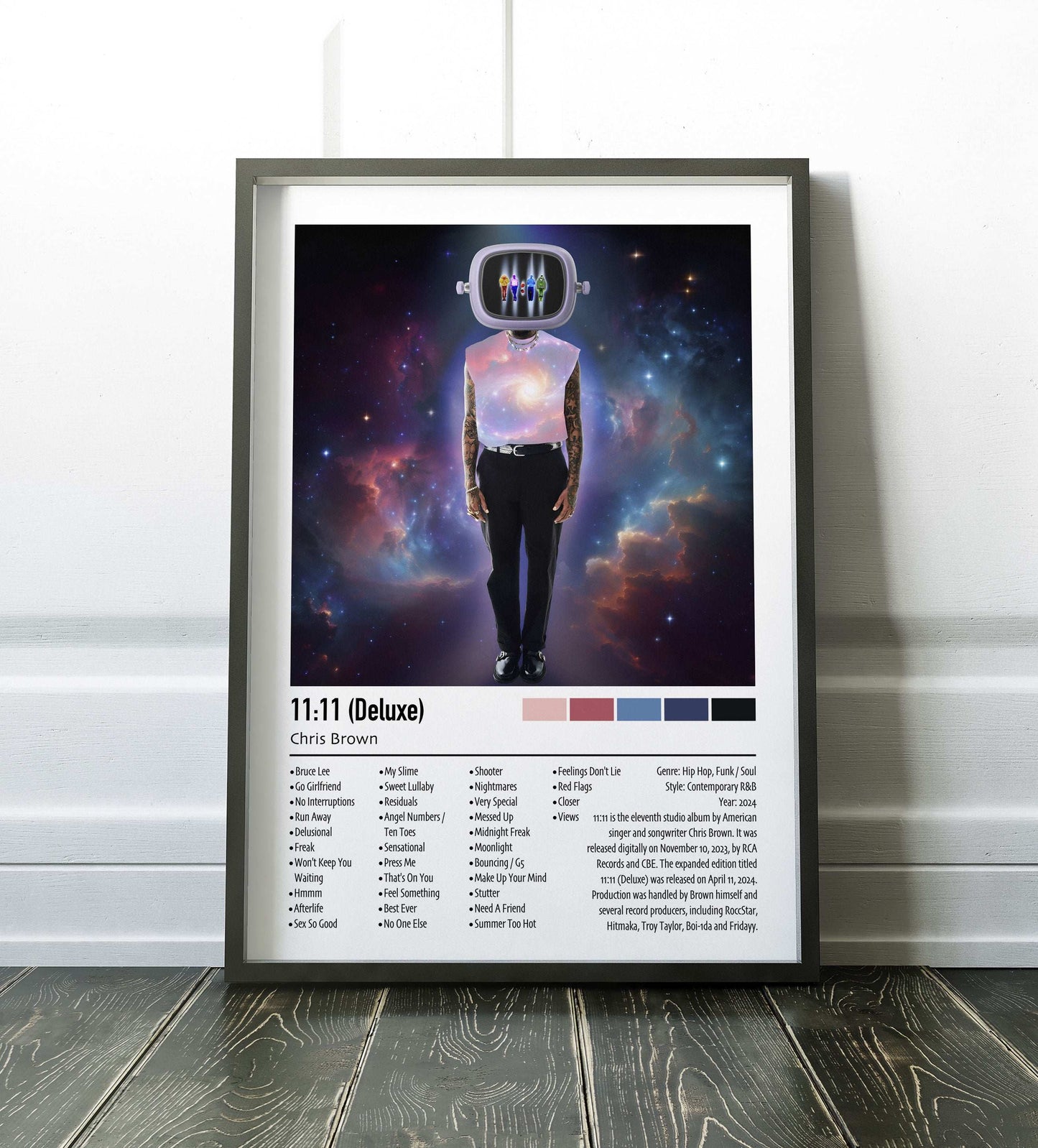 Chris Brown | 11:11 (Deluxe) | Custom Album Cover Poster Print