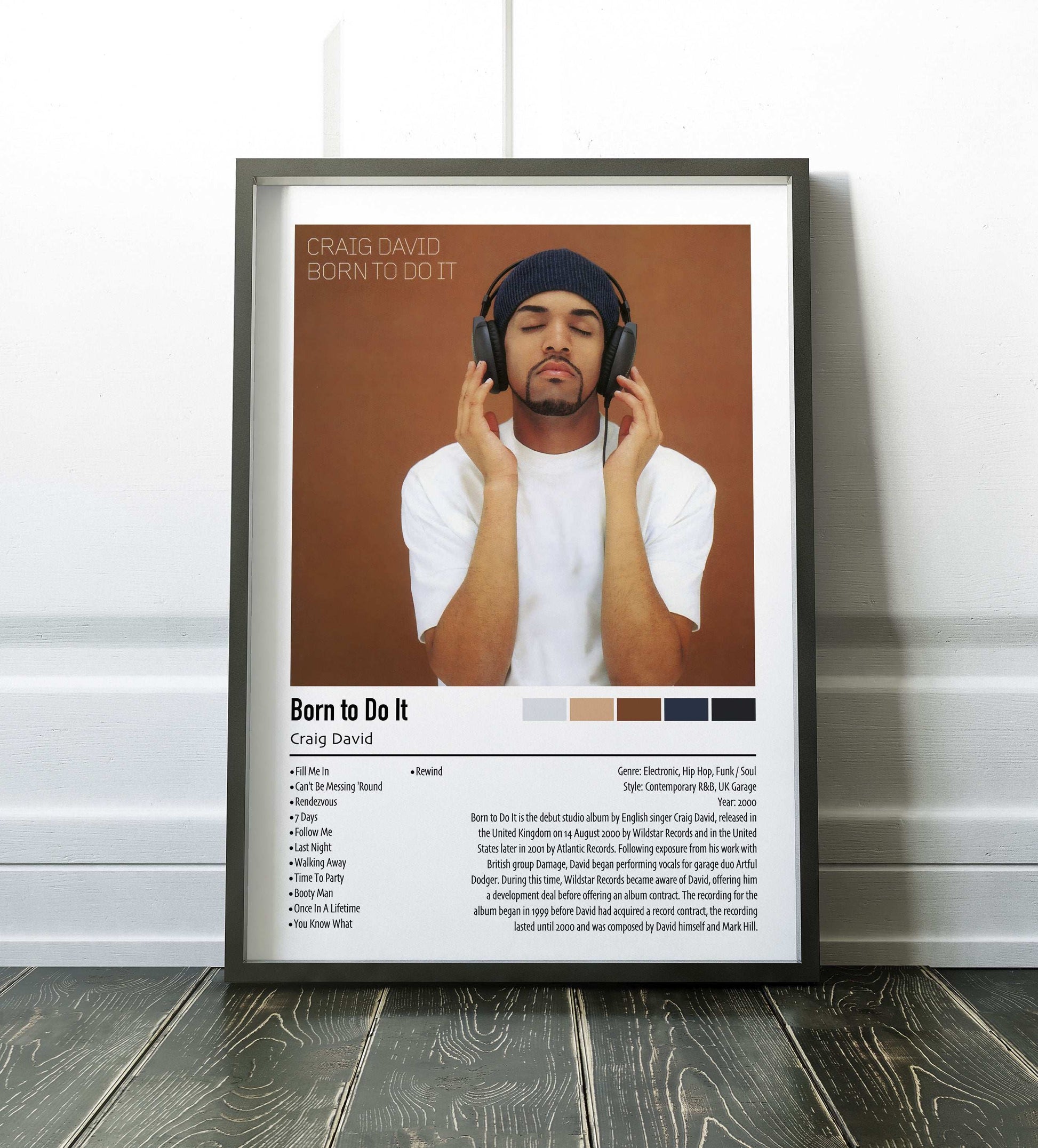 Craig David | Born to Do It | Custom Album Cover Poster Print