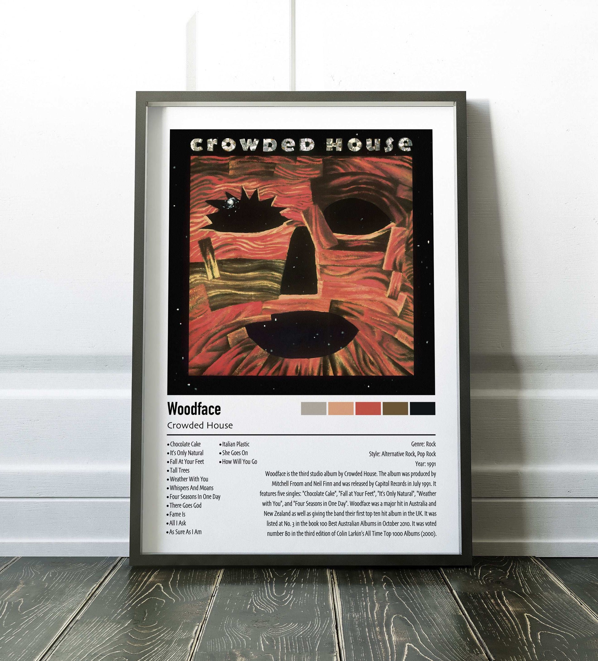 Crowded House | Woodface | Custom Album Cover Poster Print