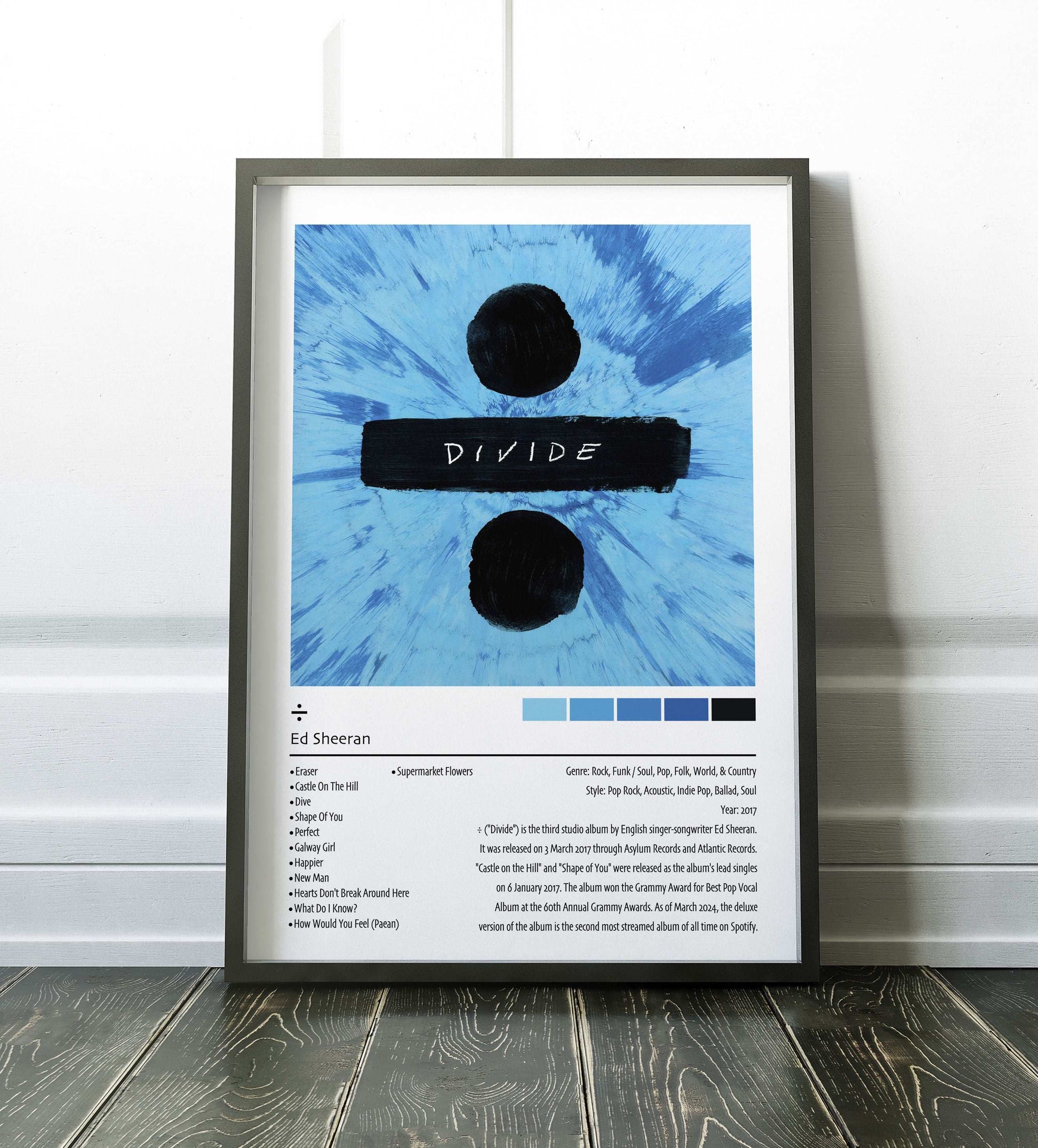Ed Sheeran | Divide | Custom Album Cover Poster Print