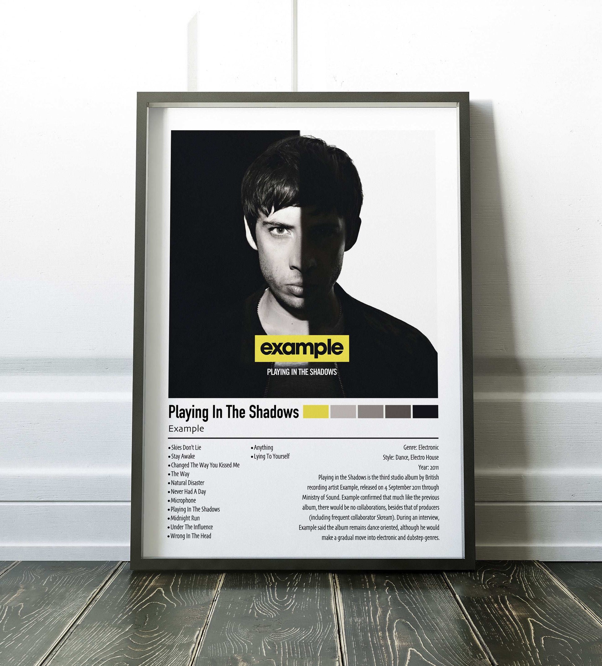 Example | Playing In The Shadows | Custom Album Cover Poster Print