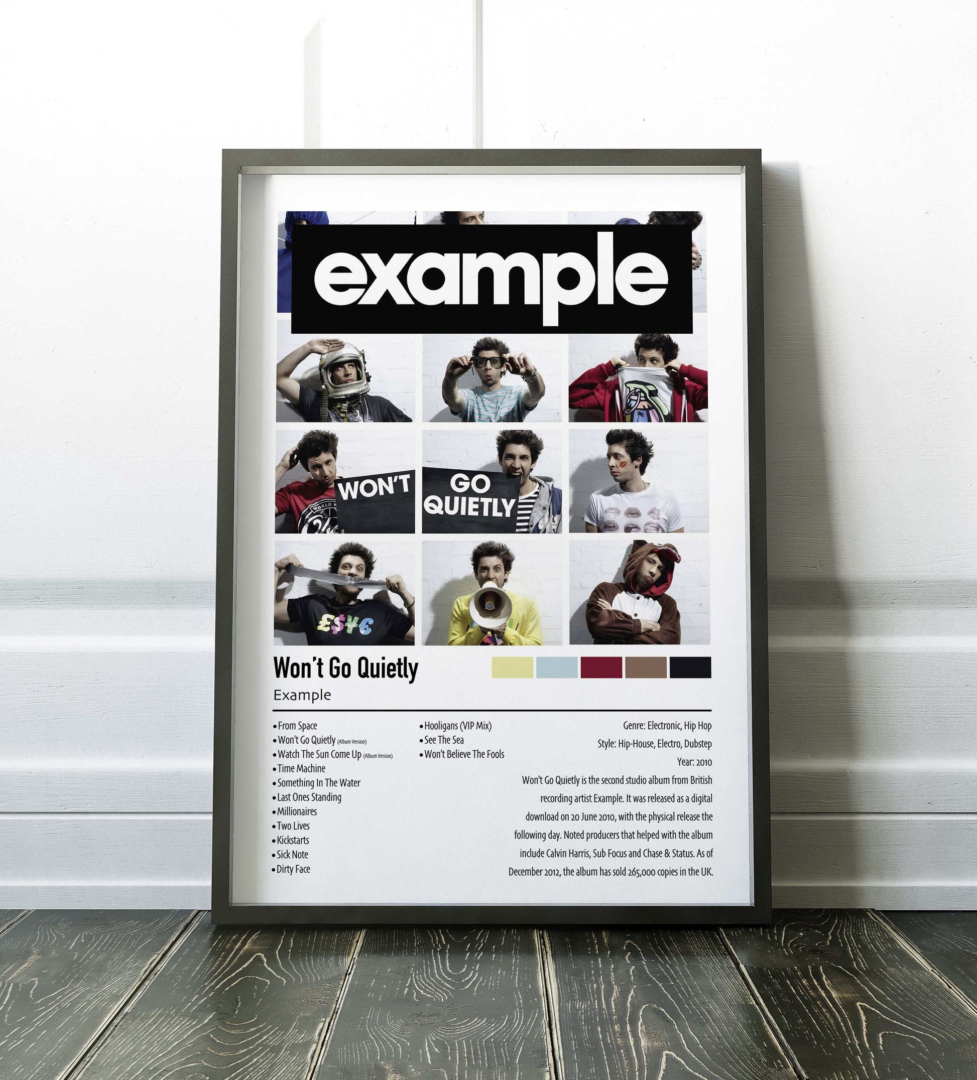 Example | Won't Go Quietly | Custom Album Cover Poster Print
