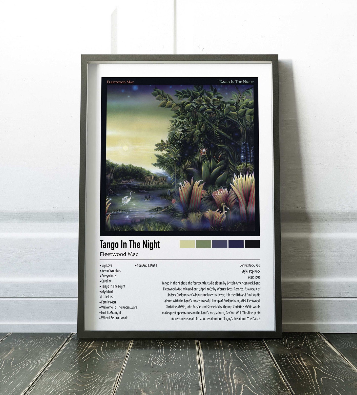 Fleetwood Mac | Tango In The Night | Custom Album Cover Poster Print