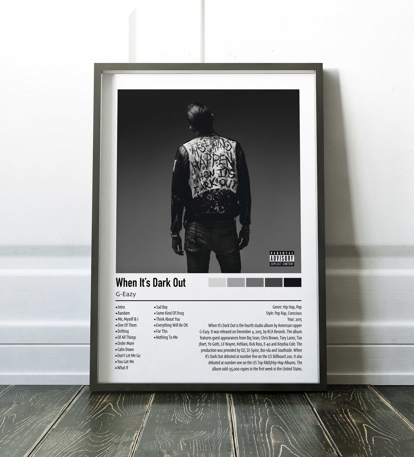 G-Eazy | When It's Dark Out | Custom Album Cover Poster Print