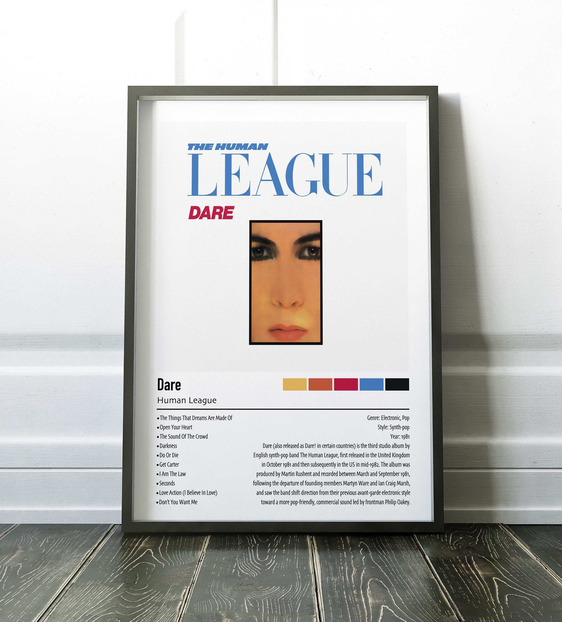 Human League | Dare | Custom Album Cover Poster Print
