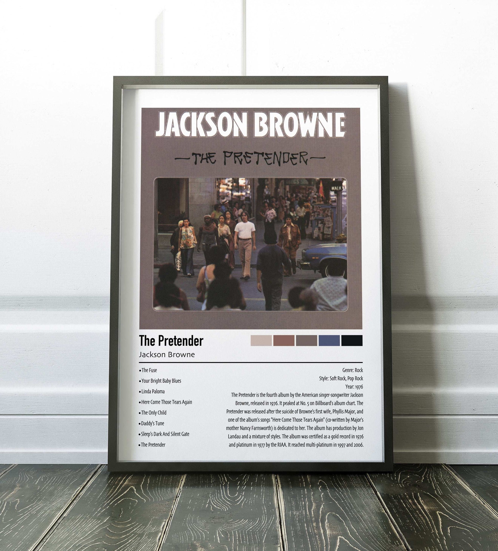 Jackson Browne | The Pretender | Custom Album Cover Poster Print