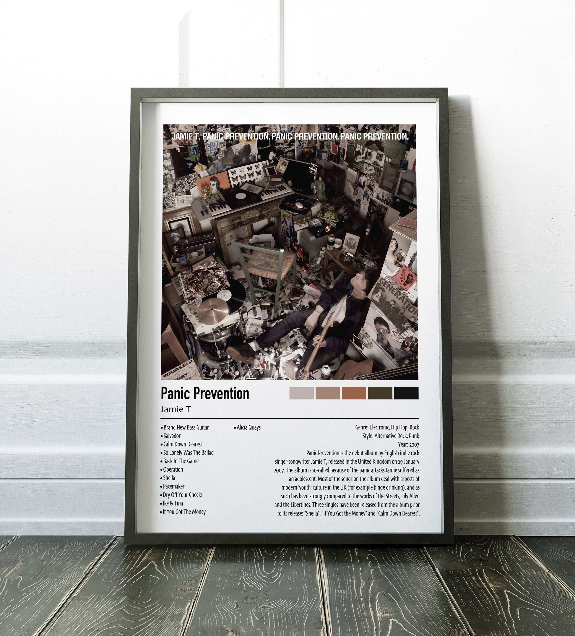 Jamie T | Panic Prevention | Custom Album Cover Poster Print
