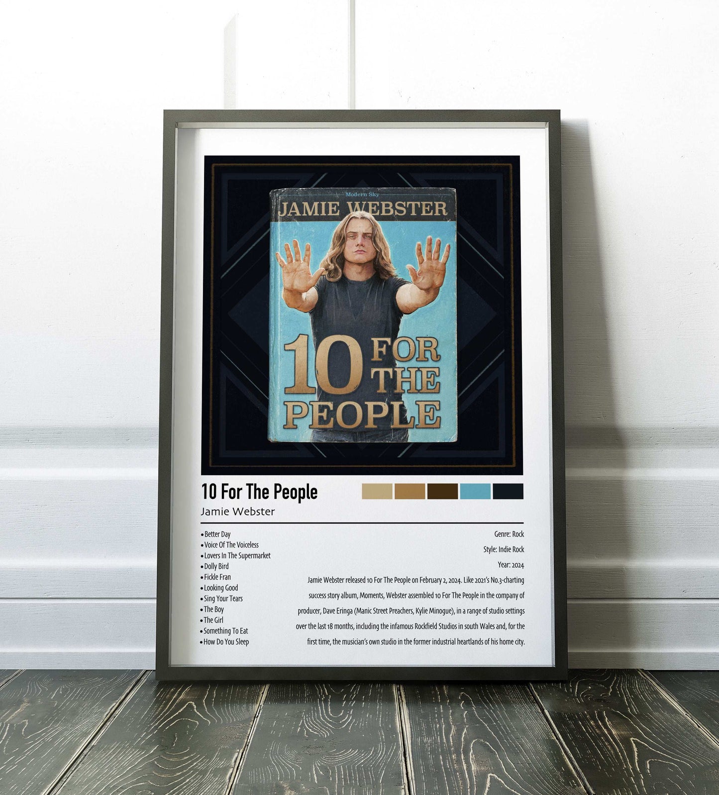 Jamie Webster | 10 For The People | Custom Album Cover Poster Print