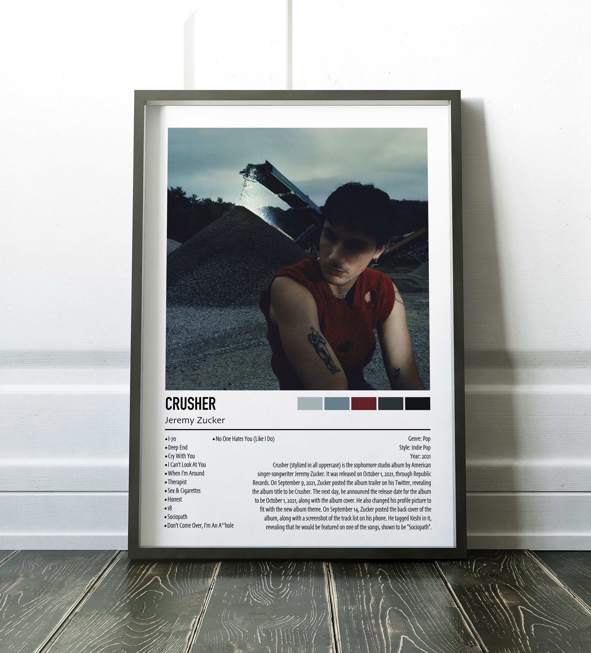 Jeremy Zucker | CRUSHER | Custom Album Cover Poster Print