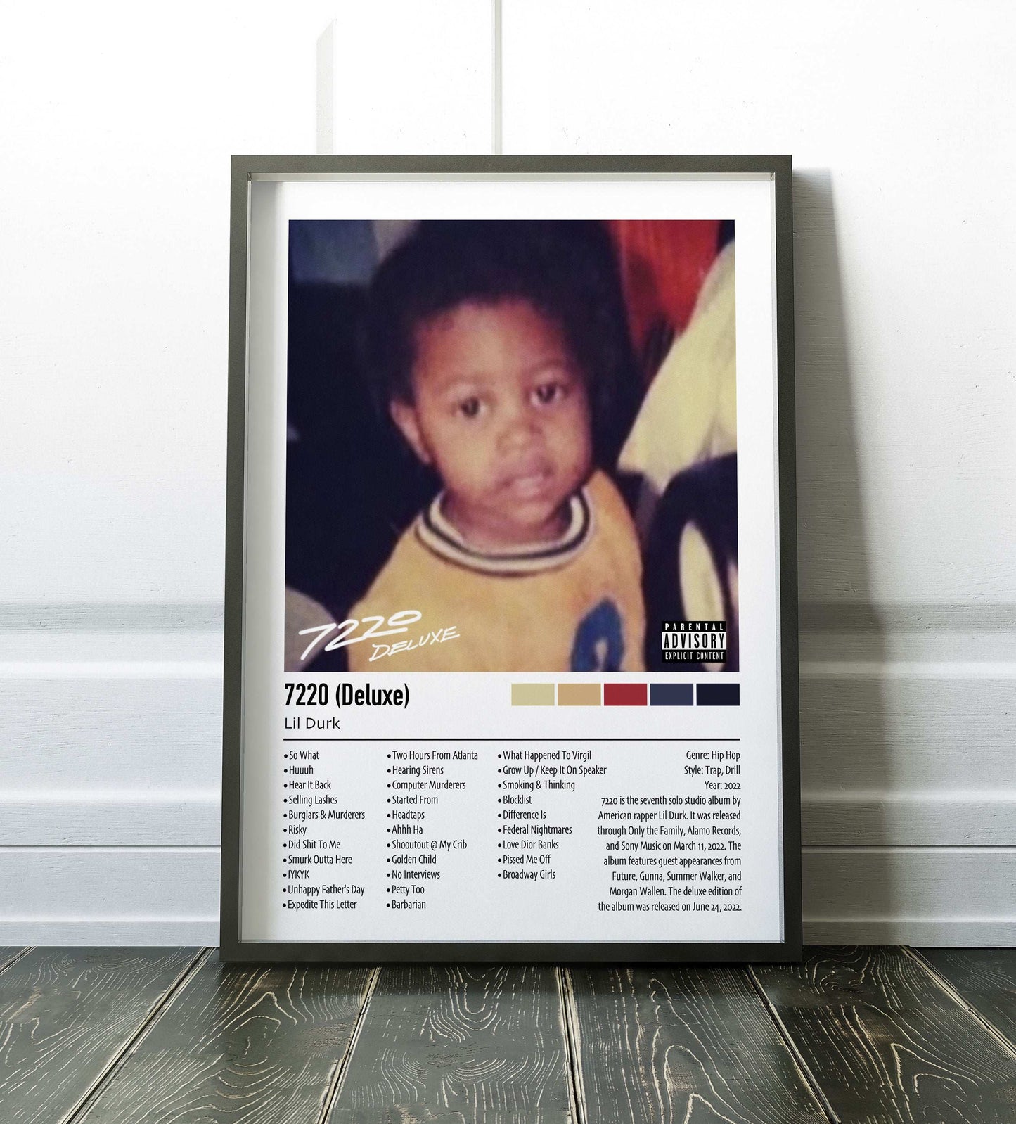 Lil Durk | 7220 (Deluxe) | Custom Album Cover Poster Print