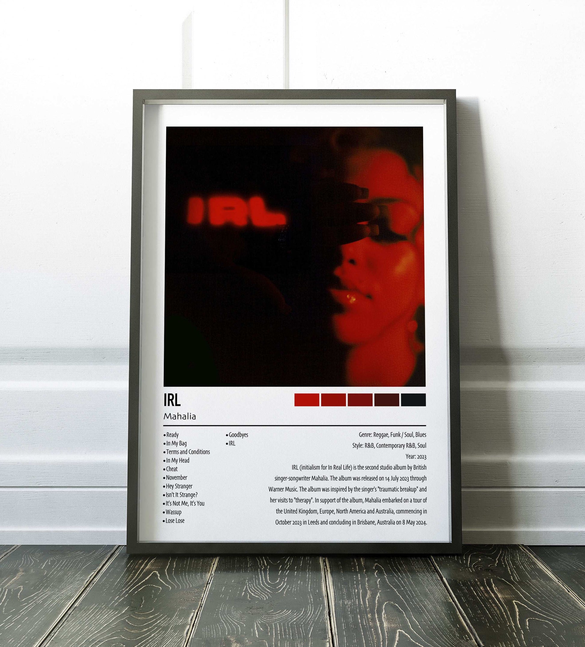 Mahalia | IRL | Custom Album Cover Poster Print