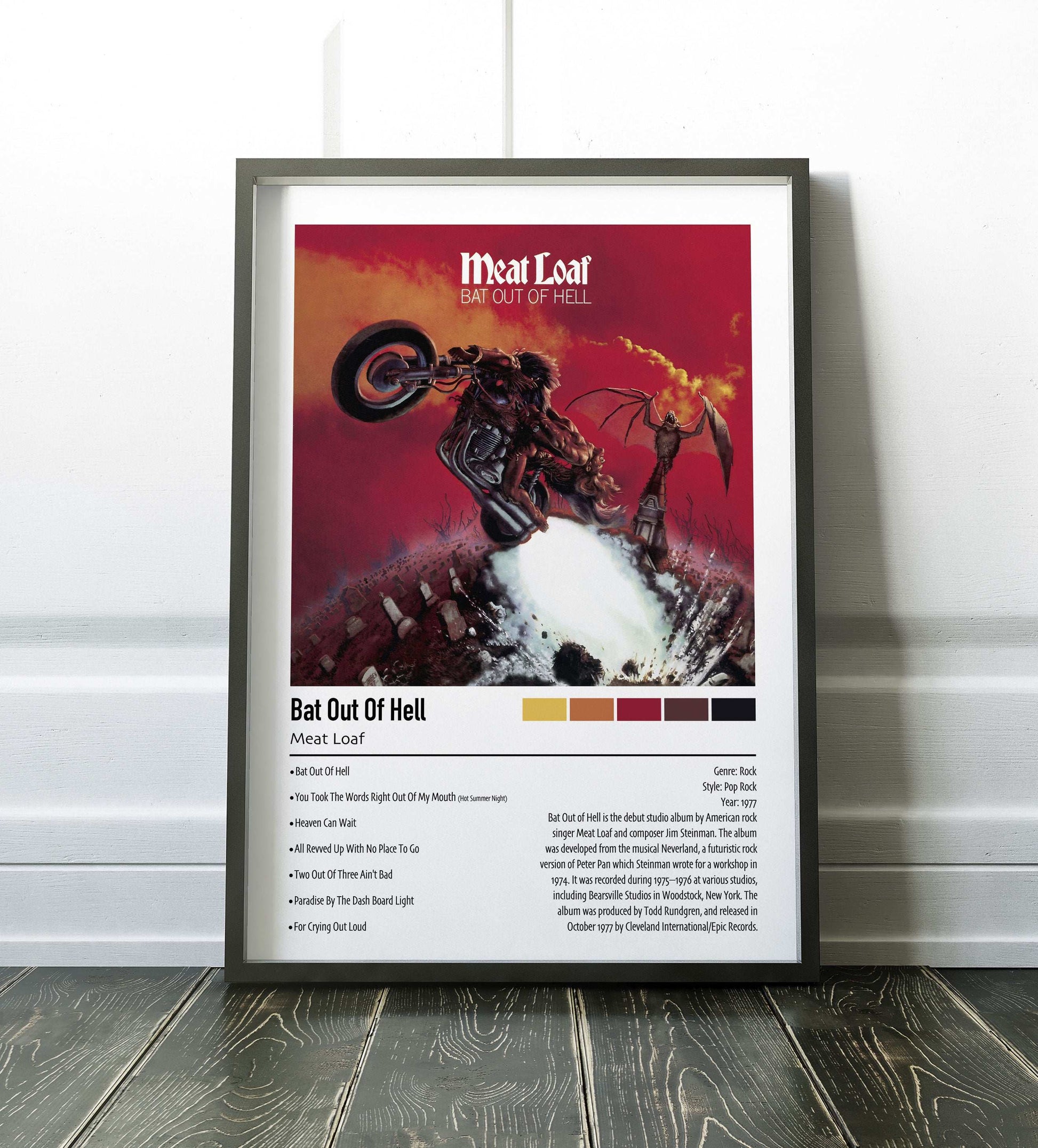 Meat Loaf | Bat Out of Hell | Custom Album Cover Poster Print