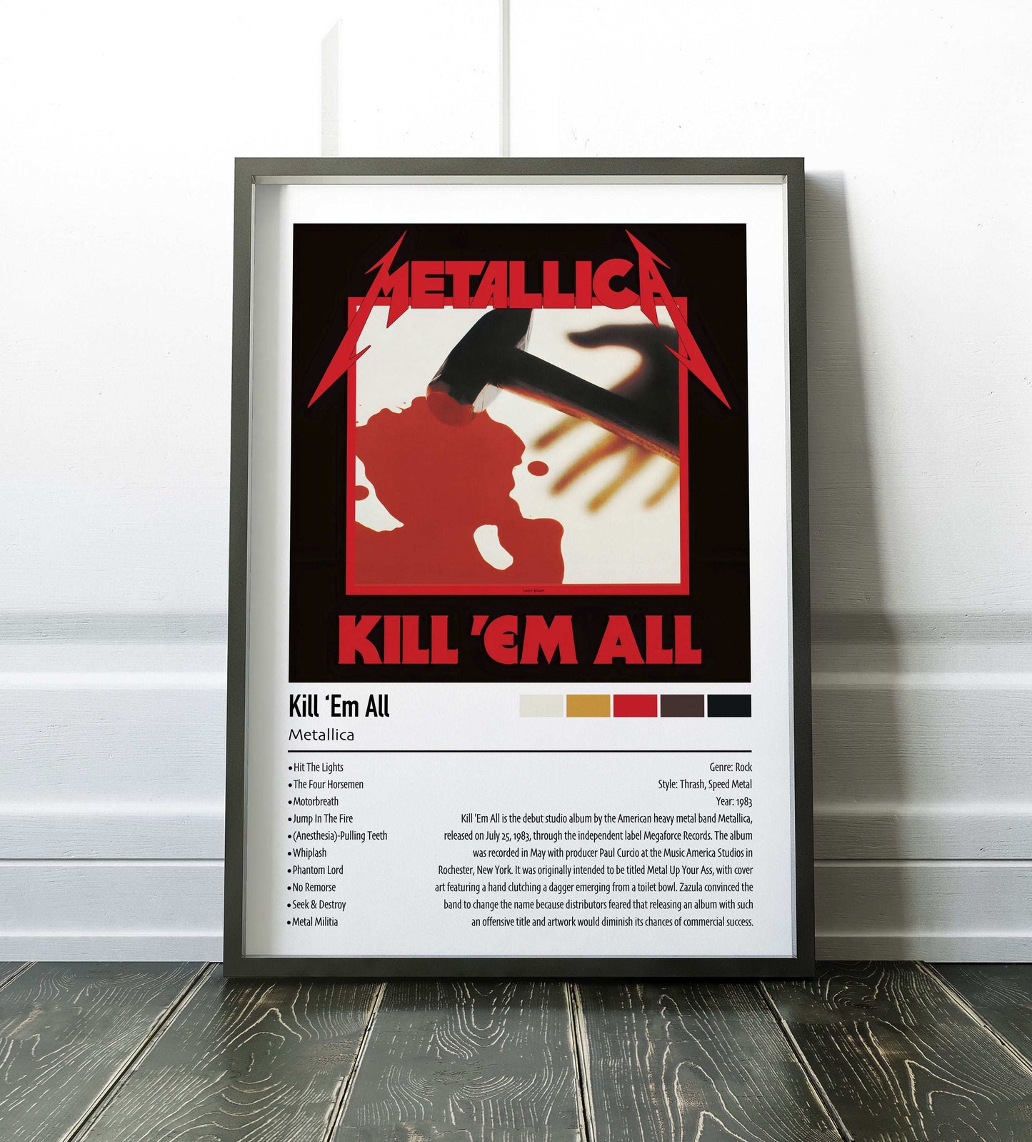 Metallica | Kill 'Em All | Custom Album Cover Poster Print