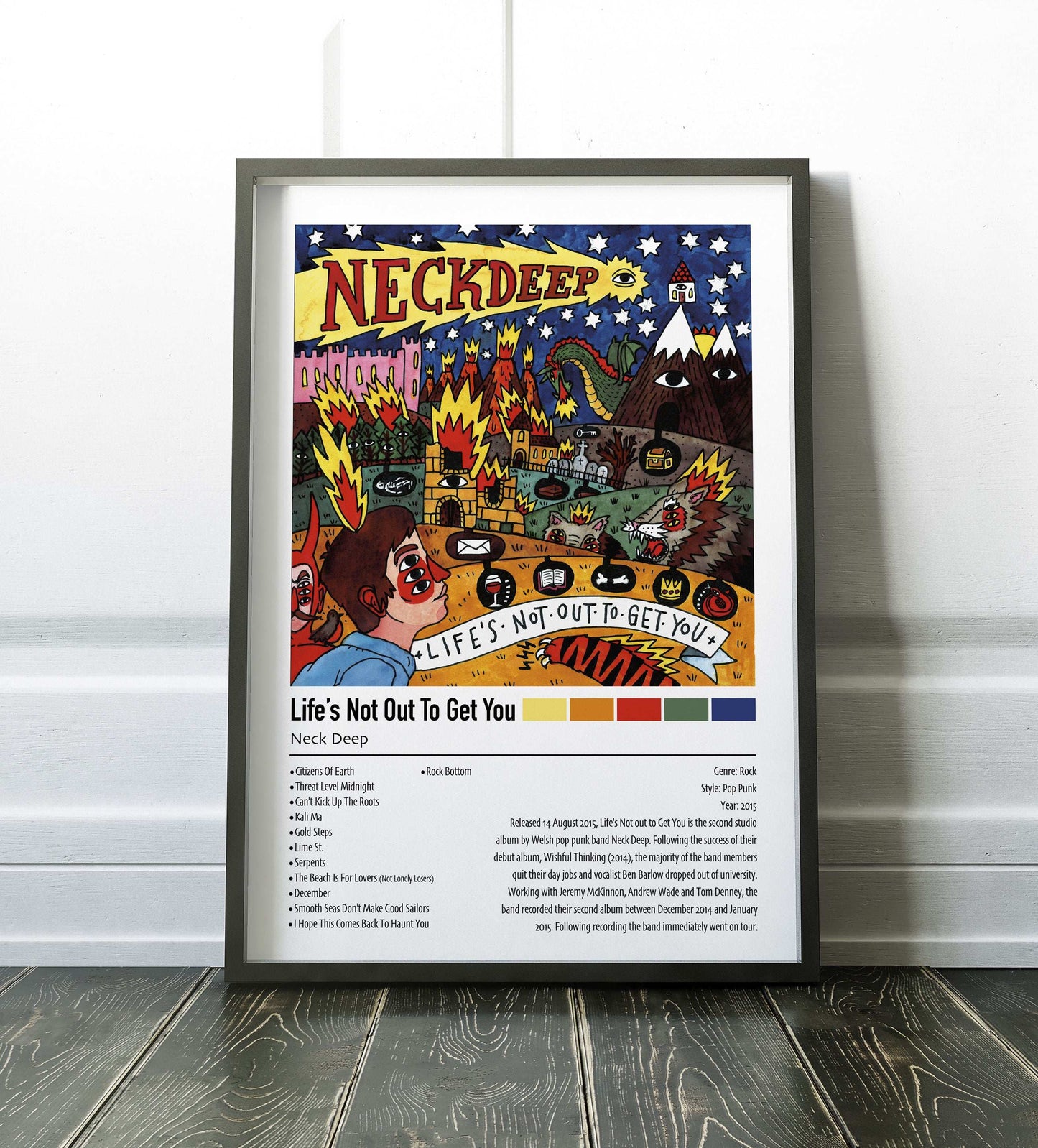 Neck Deep | Life's Not Out To Get You | Custom Album Cover Poster Print
