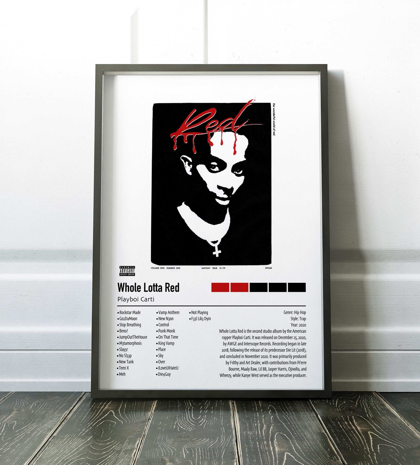 Playboi Carti | Whole Lotta Red | Custom Album Cover Poster Print