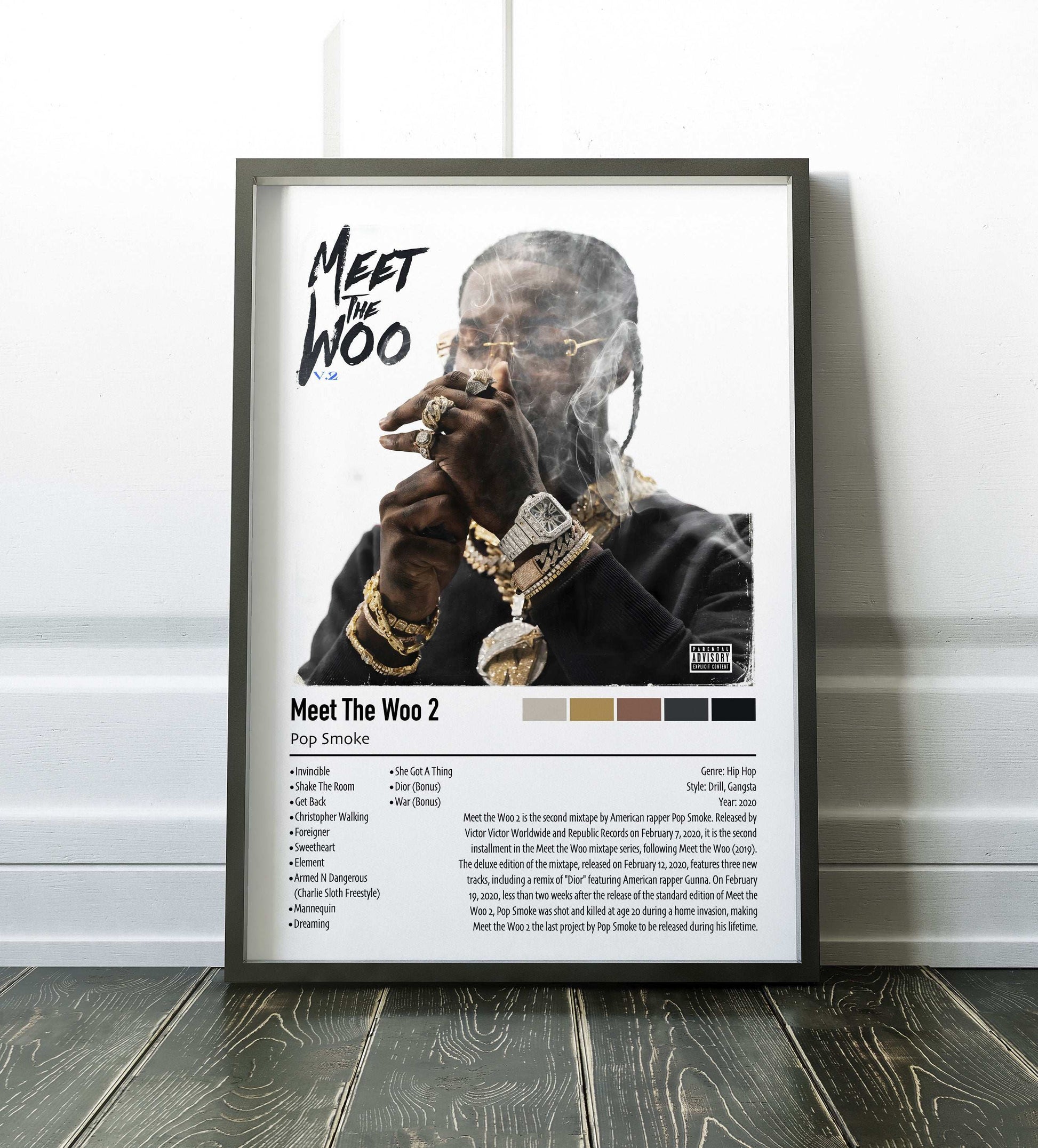 Pop Smoke | Meet The Woo 2 | Custom Album Cover Poster Print