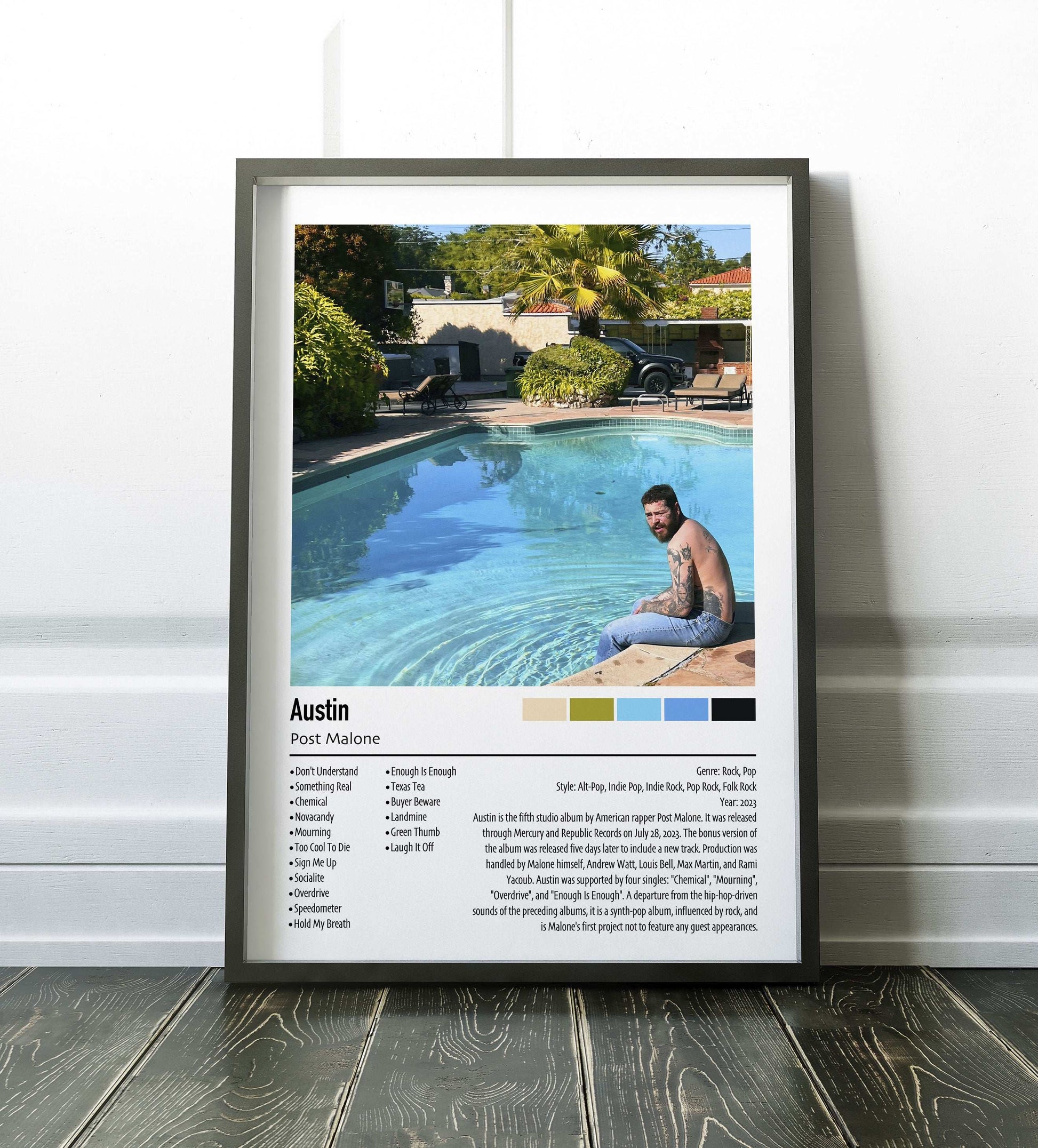 Post Malone | Austin | Custom Album Cover Poster Print